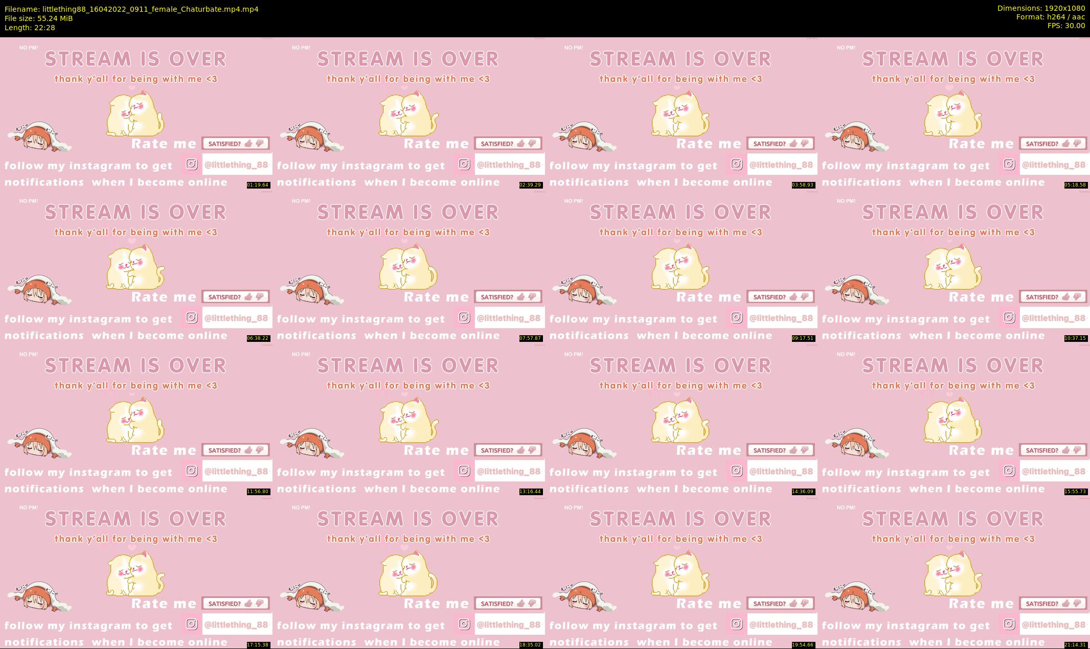 littlething88 — 23 minute Chaturbate female cam show recording, 1080p, Apr 16, 2022