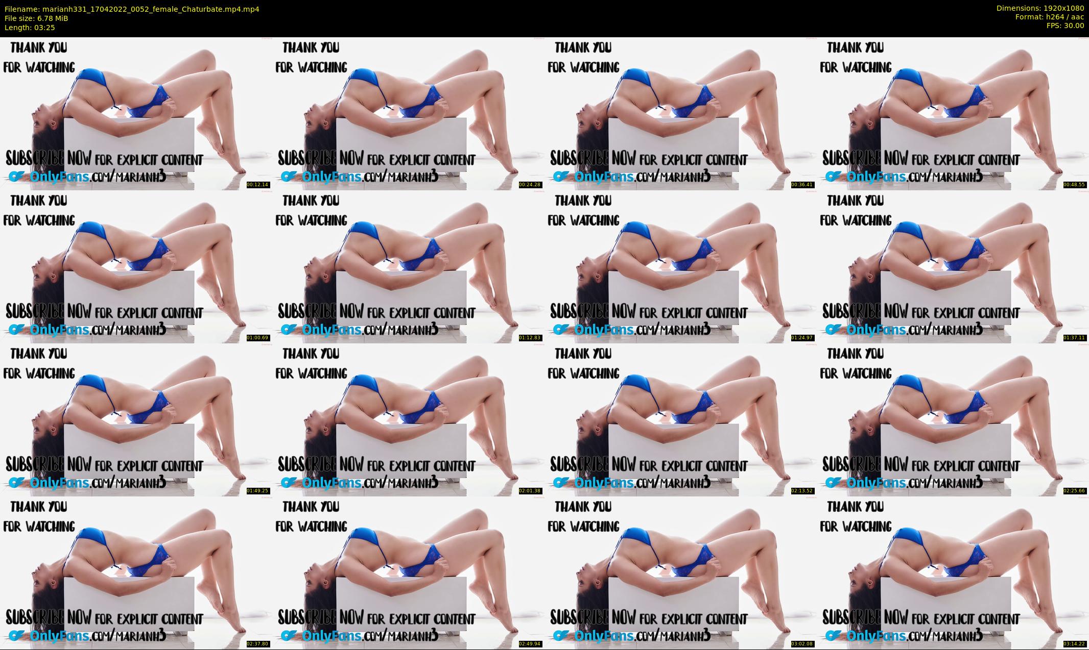 marianh331 — 4 minute Chaturbate female cam show recording, 1080p, Apr 17, 2022