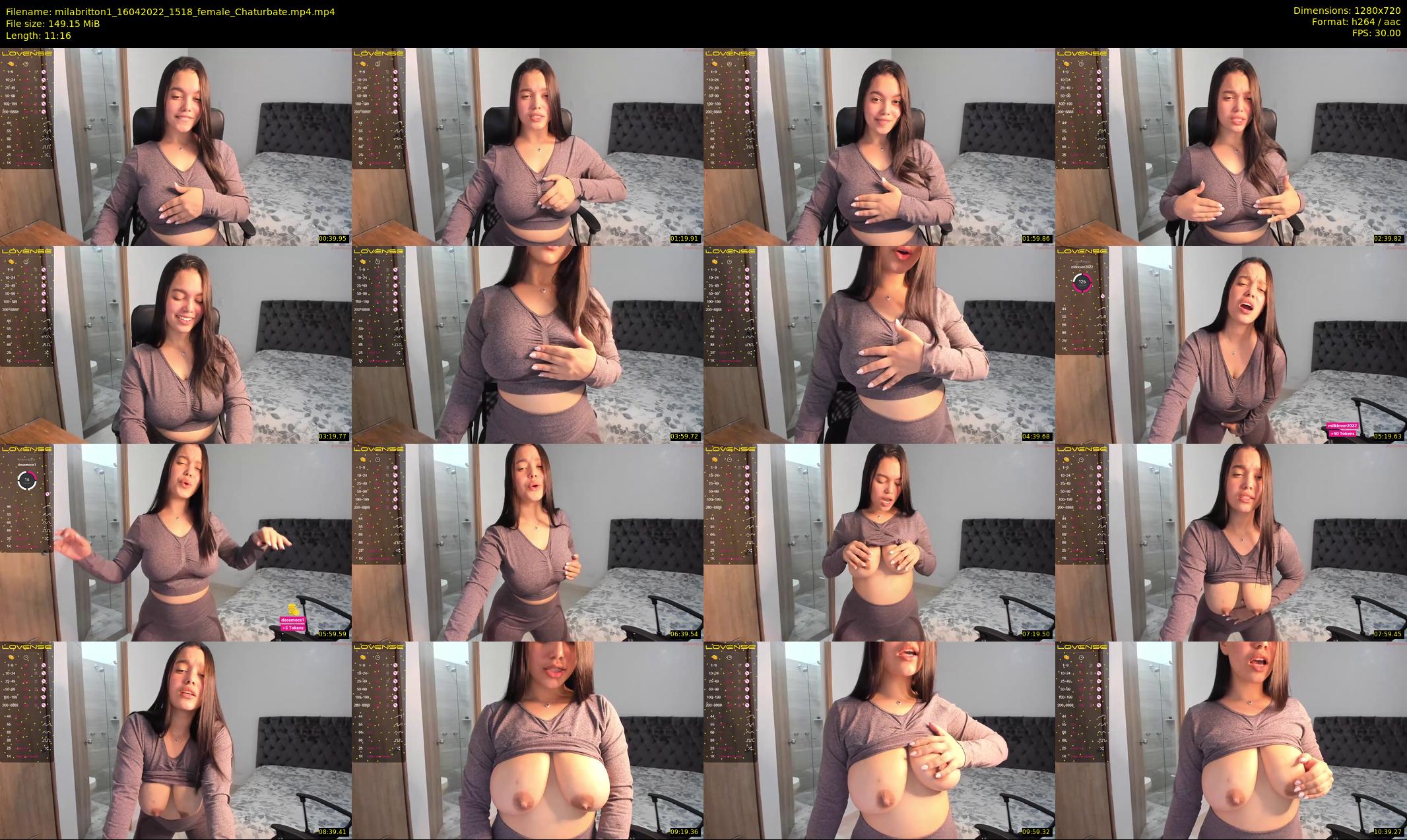 milabritton1 — 12 minute Chaturbate female cam show recording, 720p, Apr 16, 2022