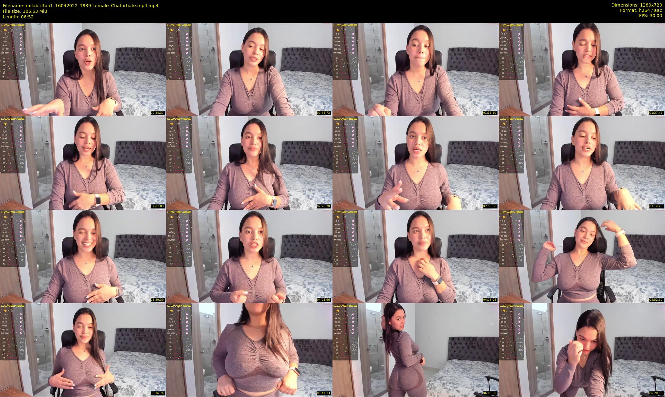 milabritton1 — 7 minute Chaturbate female cam show recording, 720p, Apr 16, 2022