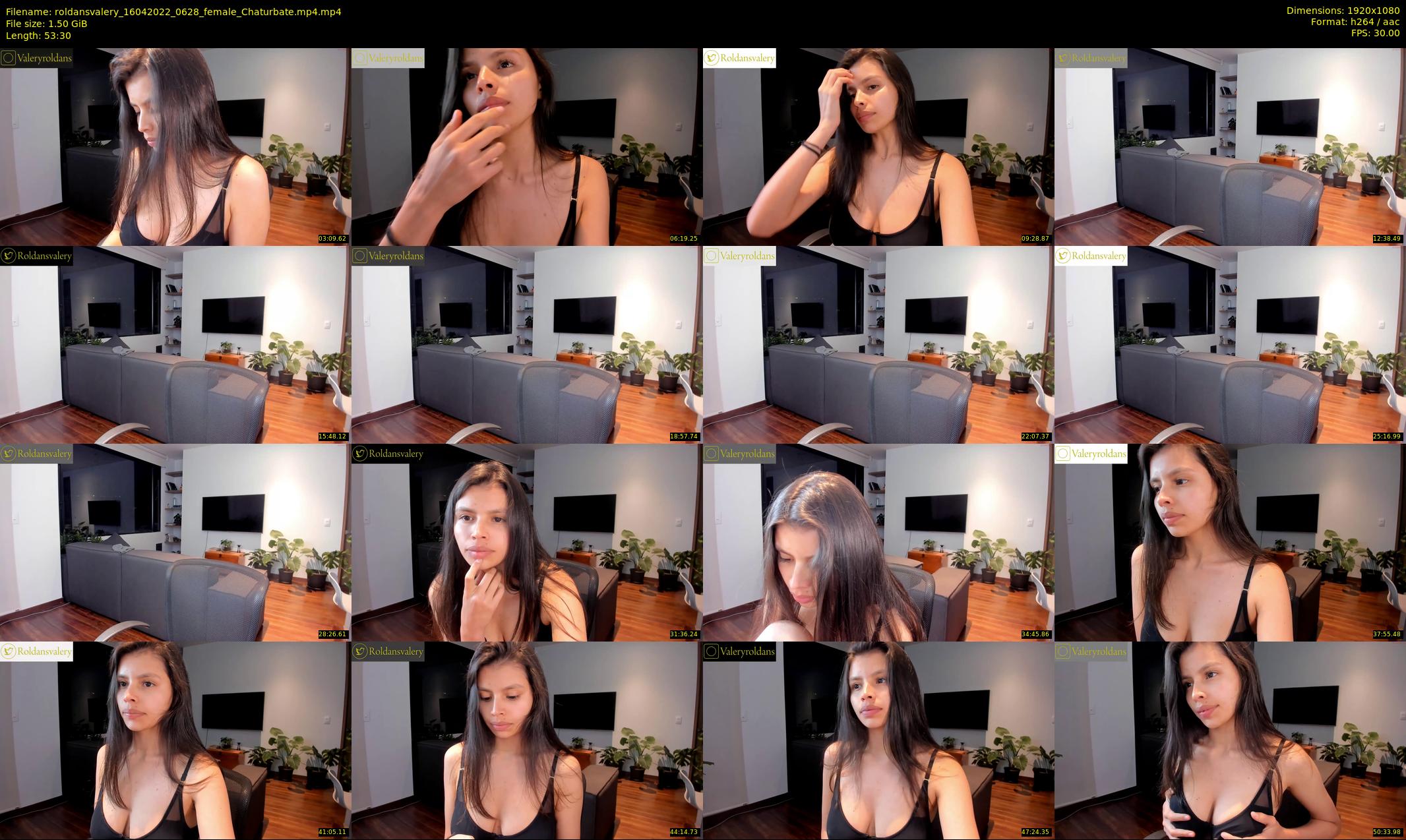 roldansvalery — 54 minute Chaturbate female cam show recording, 1080p, Apr 16, 2022