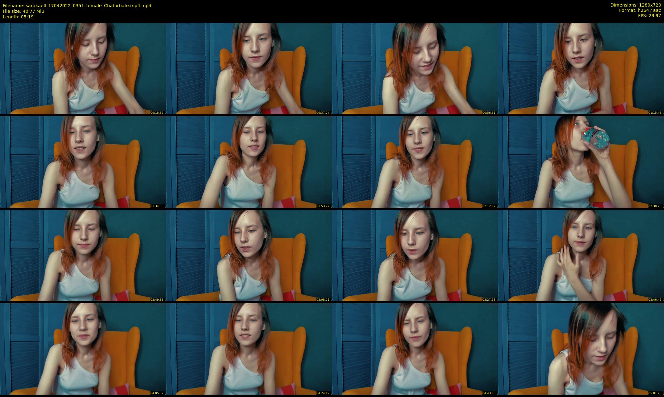 sarakaell — 6 minute Chaturbate female cam show recording, 720p, Apr 17, 2022