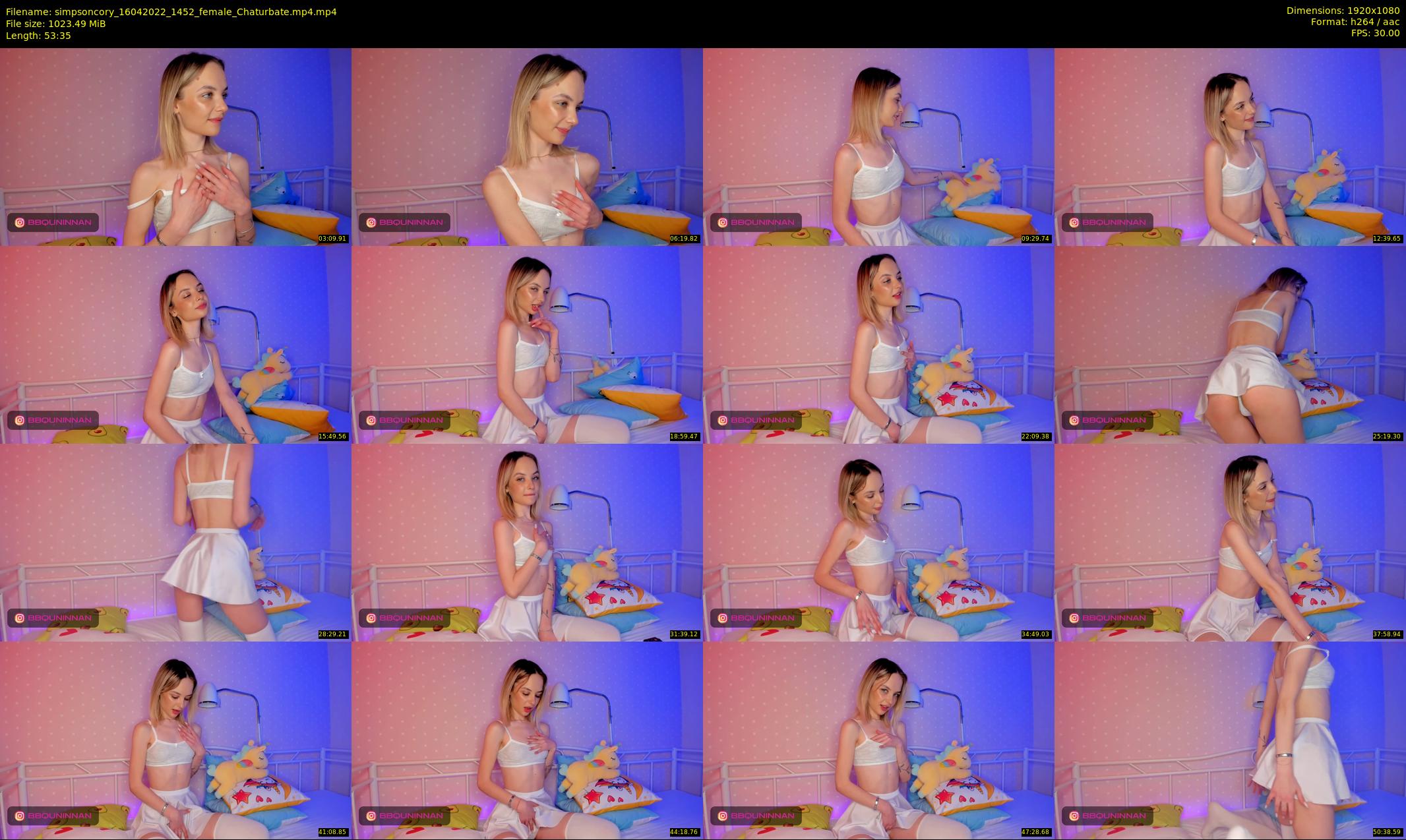 simpsoncory — 54 minute Chaturbate female cam show recording, 1080p, Apr 16, 2022