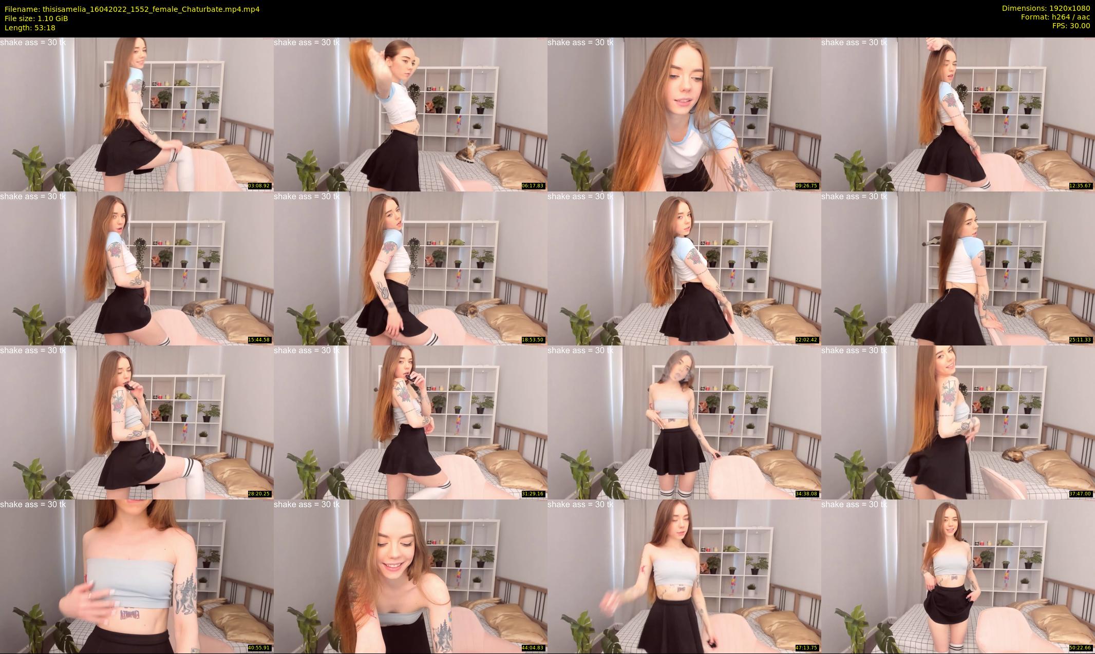 thisisamelia — 54 minute Chaturbate female cam show recording, 1080p, Apr 16, 2022
