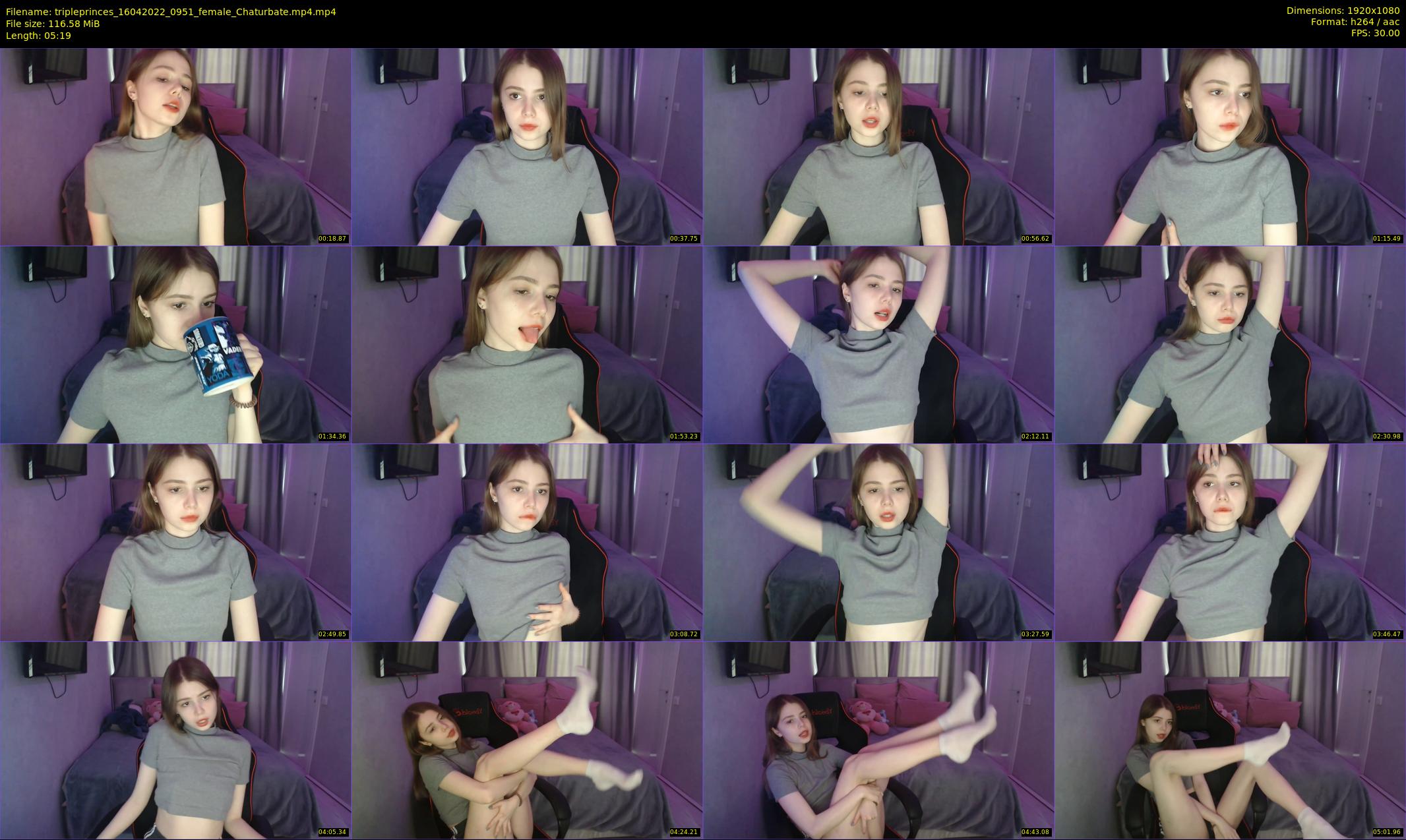 tripleprinces — 6 minute Chaturbate female cam show recording, 1080p, Apr 16, 2022