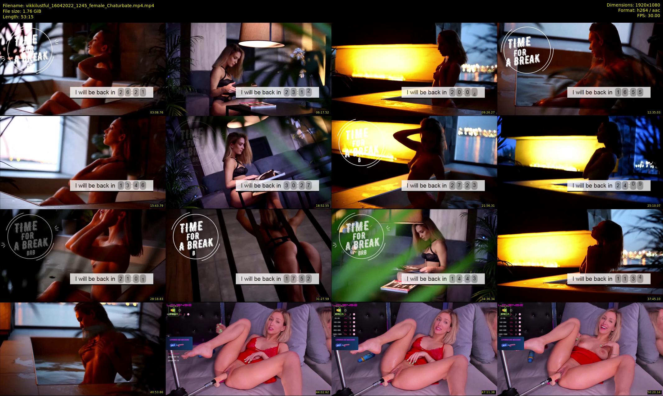 vikkilustful — 54 minute Chaturbate female cam show recording, 1080p, Apr 16, 2022