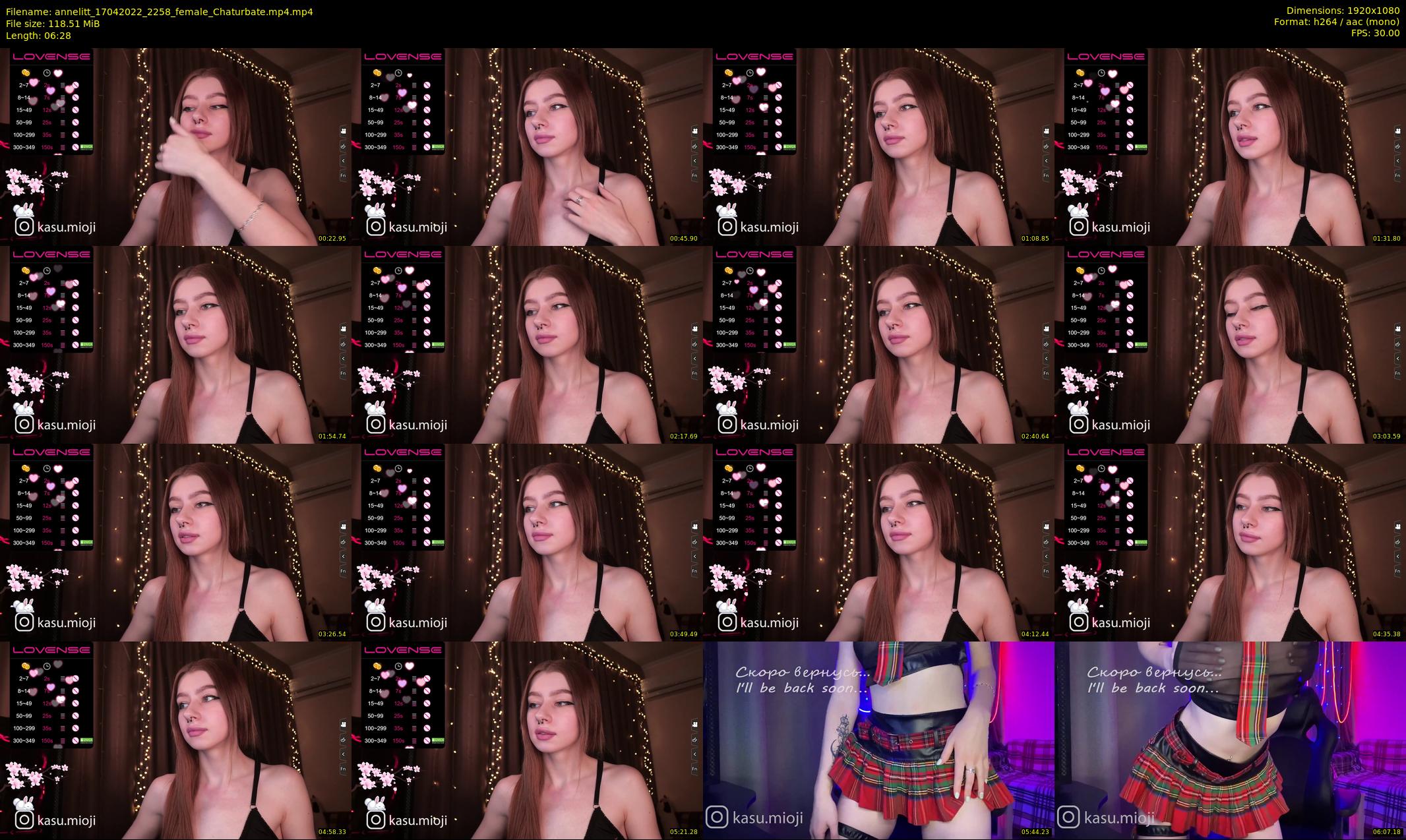 annelitt — 7 minute Chaturbate female cam show recording, 1080p, Apr 17, 2022