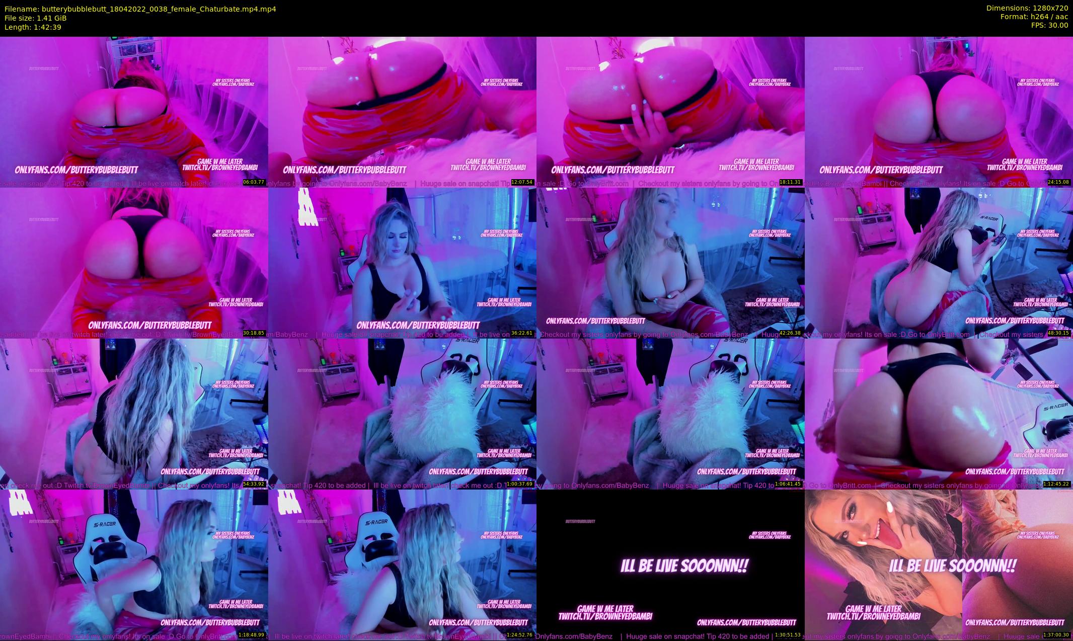 butterybubblebutt — 103 minute Chaturbate couple cam show recording, 720p, Apr 18, 2022