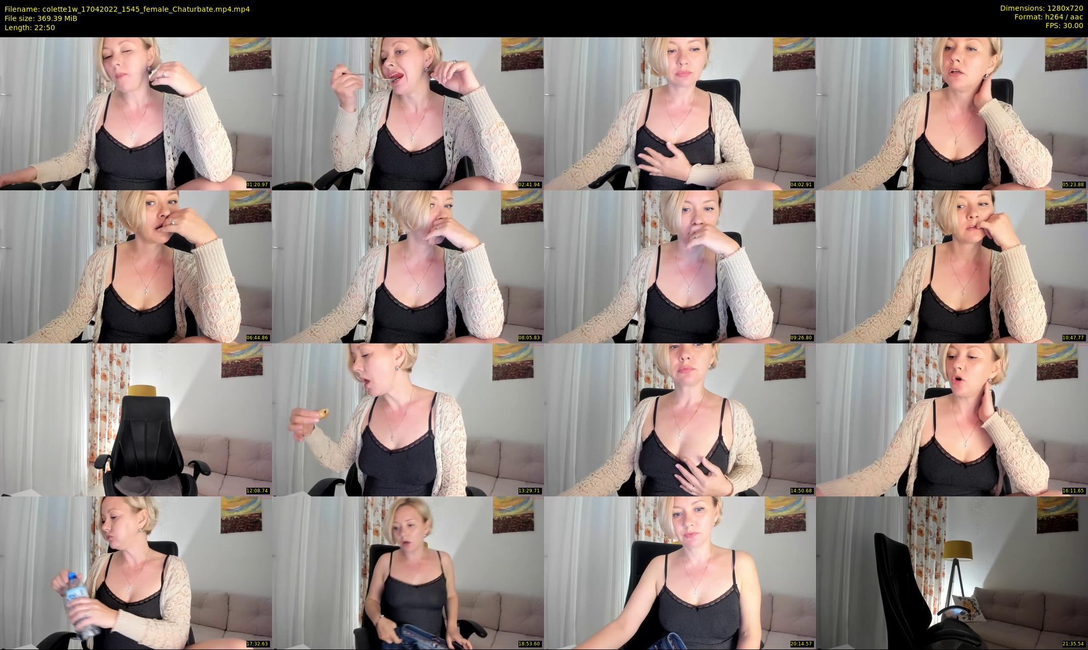 colette1w — 23 minute Chaturbate female cam show recording, 720p, Apr 17, 2022