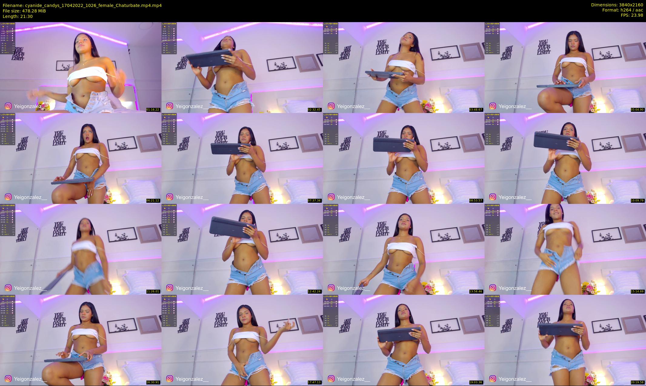cyanide_candys — 22 minute Chaturbate female cam show recording, 4K, Apr 17, 2022