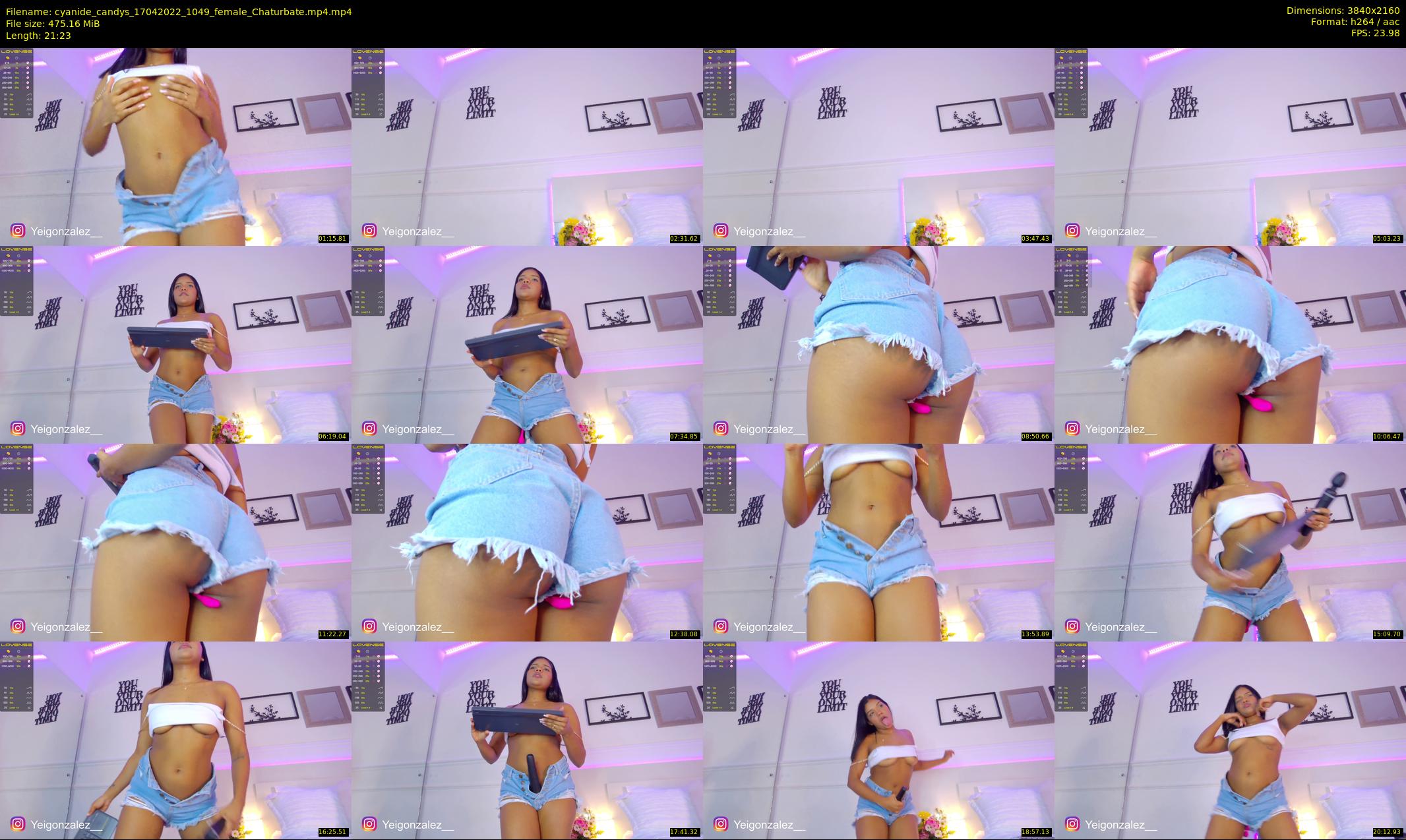 cyanide_candys — 22 minute Chaturbate female cam show recording, 4K, Apr 17, 2022
