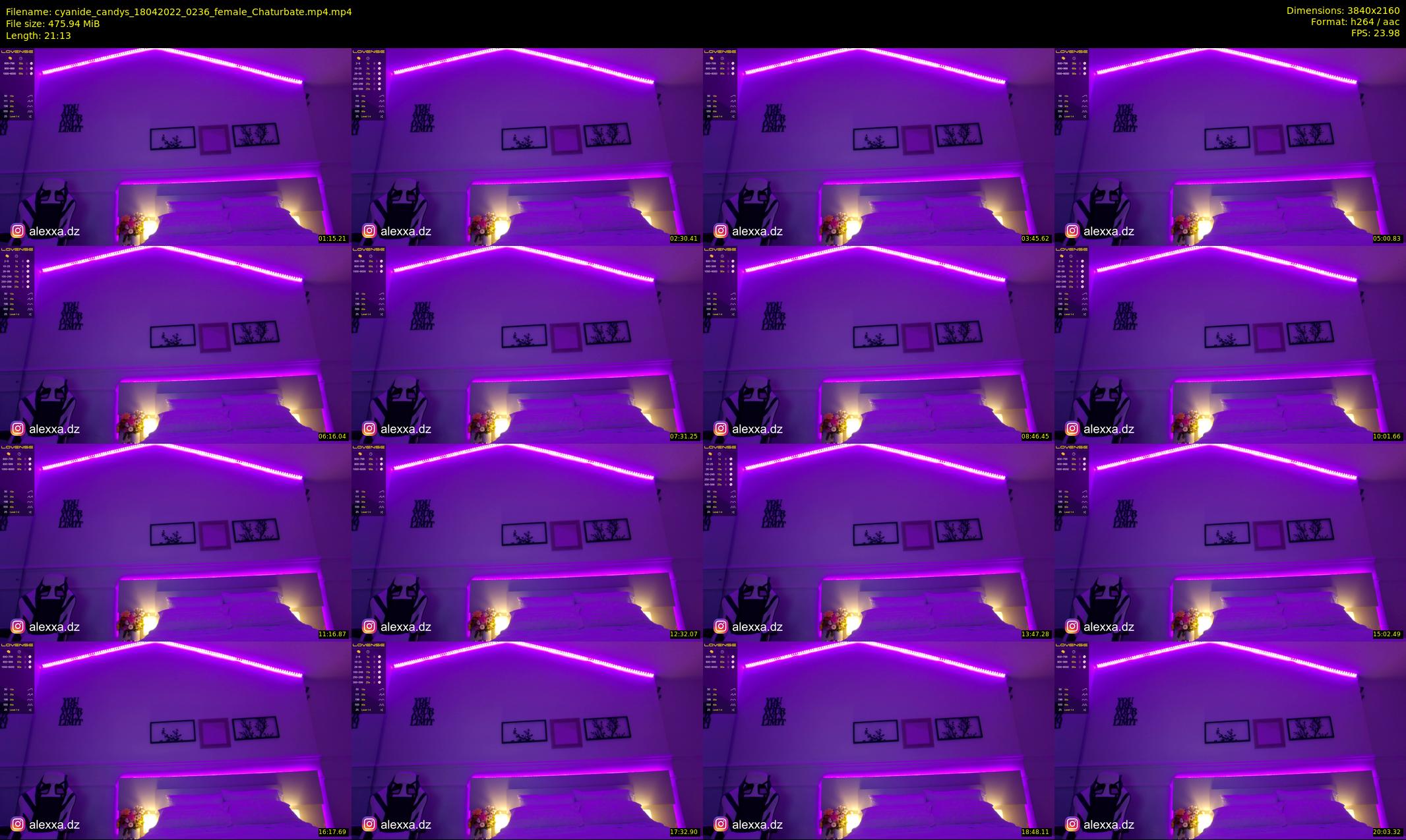 cyanide_candys — 22 minute Chaturbate female cam show recording, 4K, Apr 18, 2022