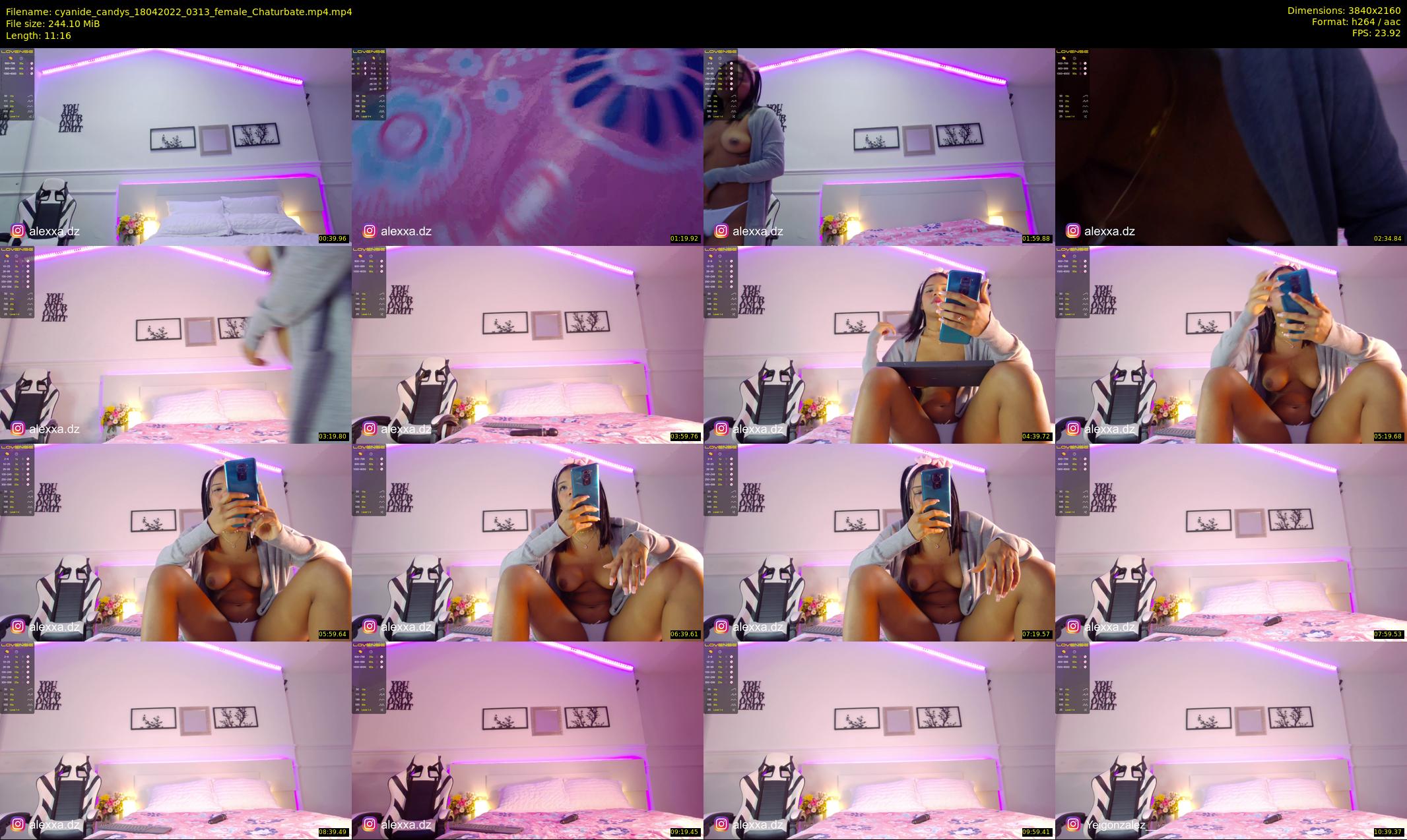 cyanide_candys — 12 minute Chaturbate female cam show recording, 4K, Apr 18, 2022