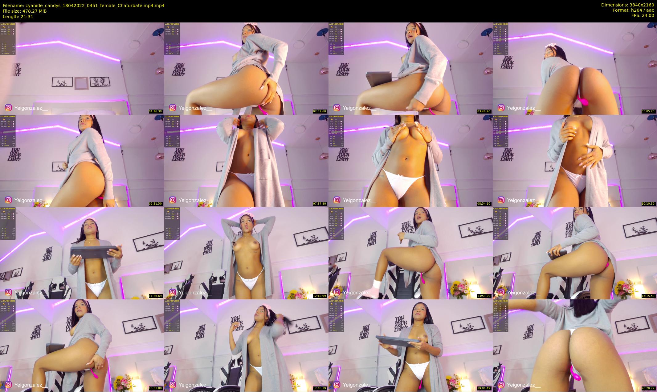 cyanide_candys — 22 minute Chaturbate female cam show recording, 4K, Apr 18, 2022