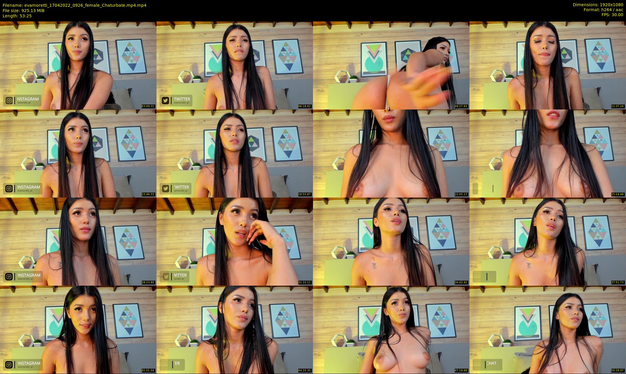 evamoretti — 54 minute Chaturbate female cam show recording, 1080p, Apr 17, 2022