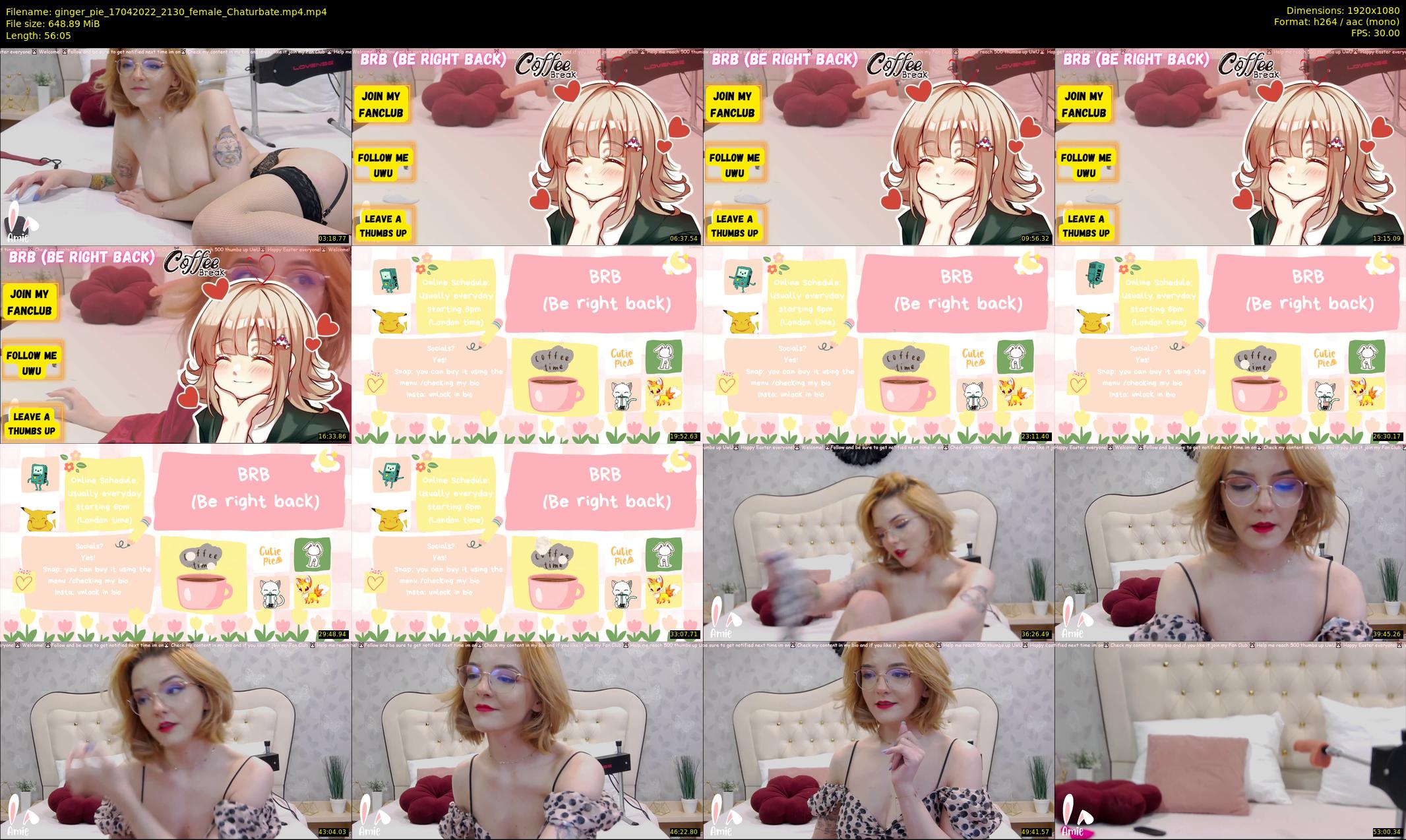 ginger_pie — 57 minute Chaturbate female cam show recording, 1080p, Apr 17, 2022