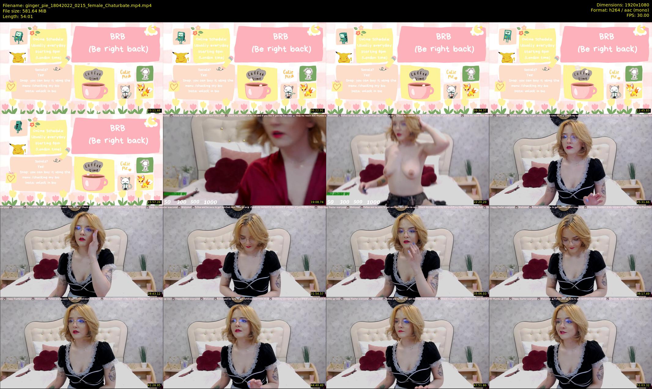 ginger_pie — 55 minute Chaturbate female cam show recording, 1080p, Apr 18, 2022