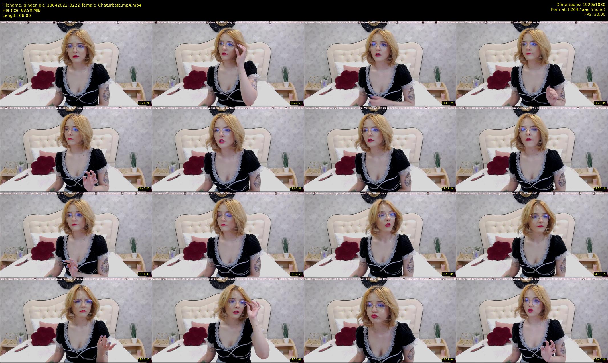 ginger_pie — 6 minute Chaturbate female cam show recording, 1080p, Apr 18, 2022