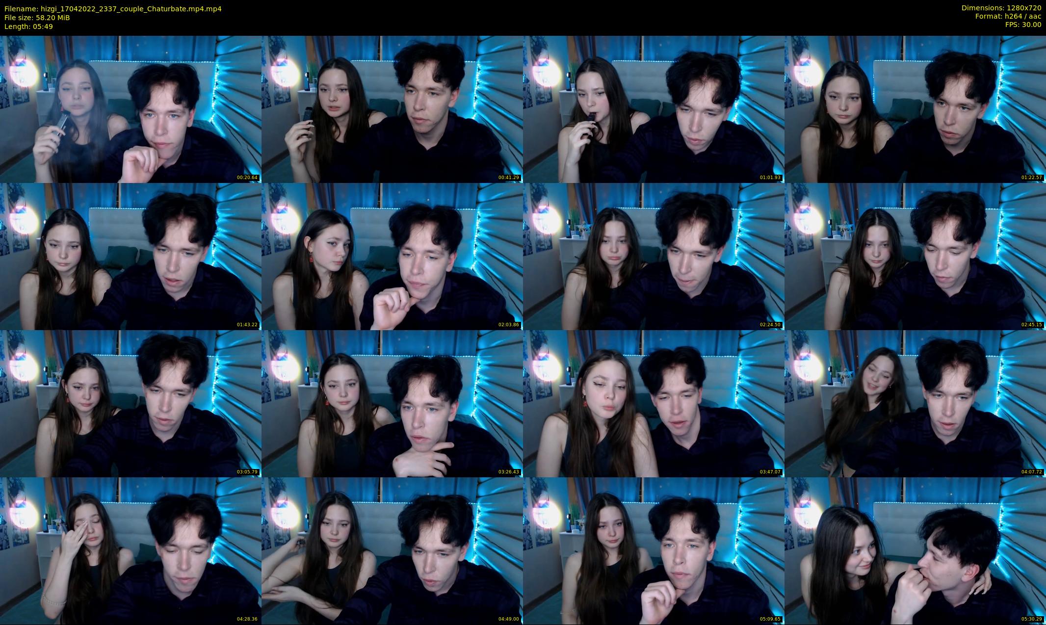 hizgi — 6 minute Chaturbate couple cam show recording, 720p, Apr 17, 2022