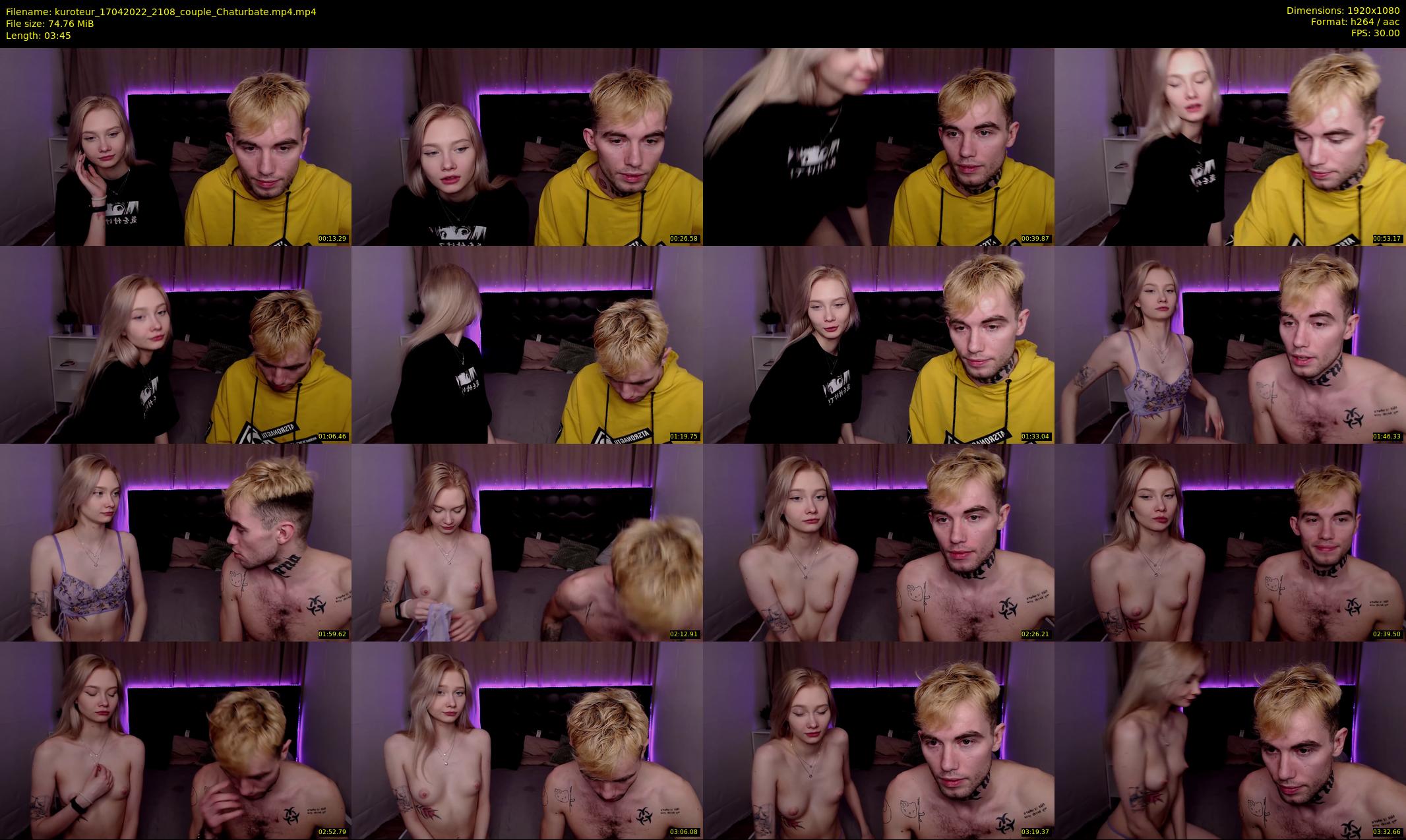 kuroteur — 4 minute Chaturbate couple cam show recording, 1080p, Apr 17, 2022
