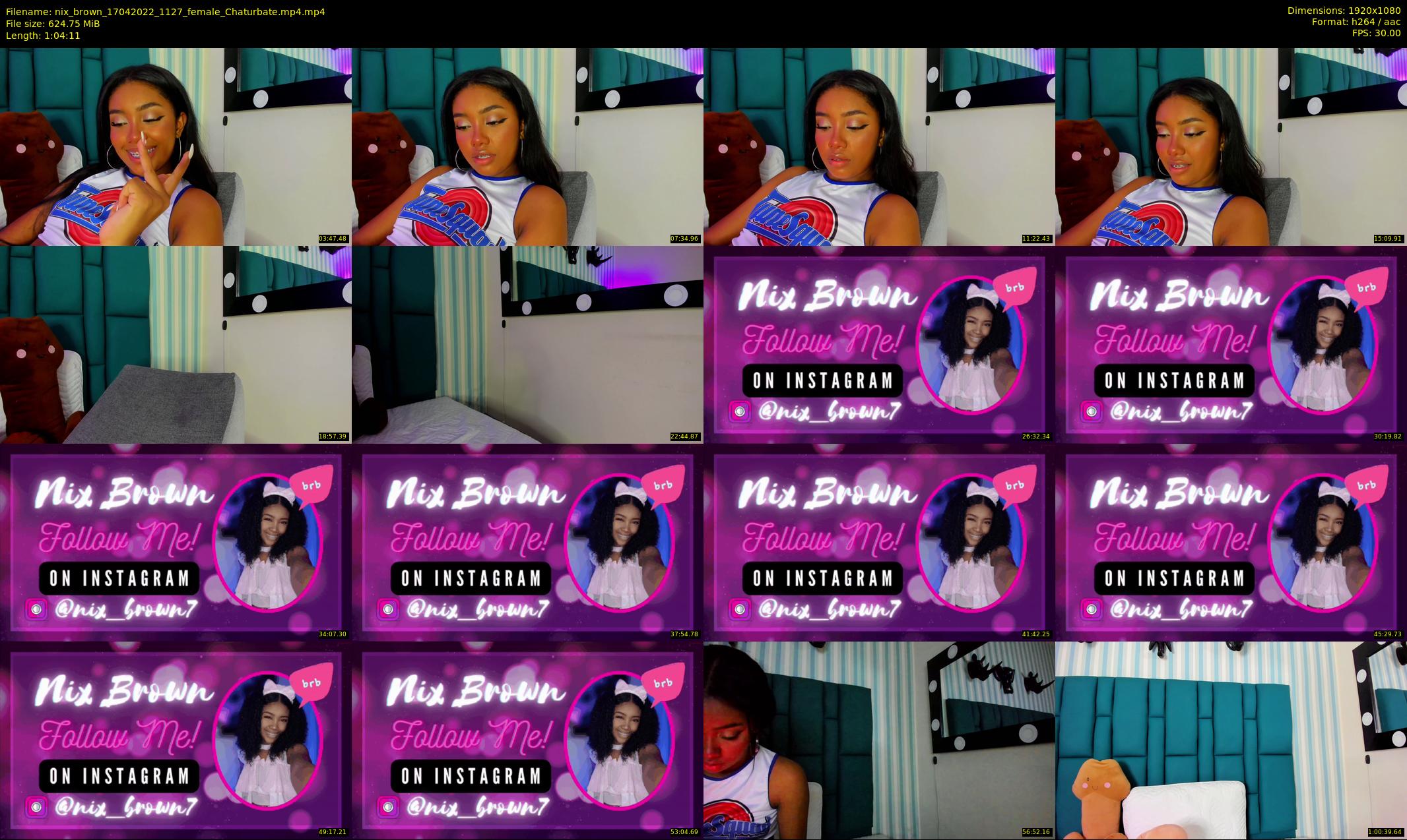nix_brown — 65 minute Chaturbate female cam show recording, 1080p, Apr 17, 2022