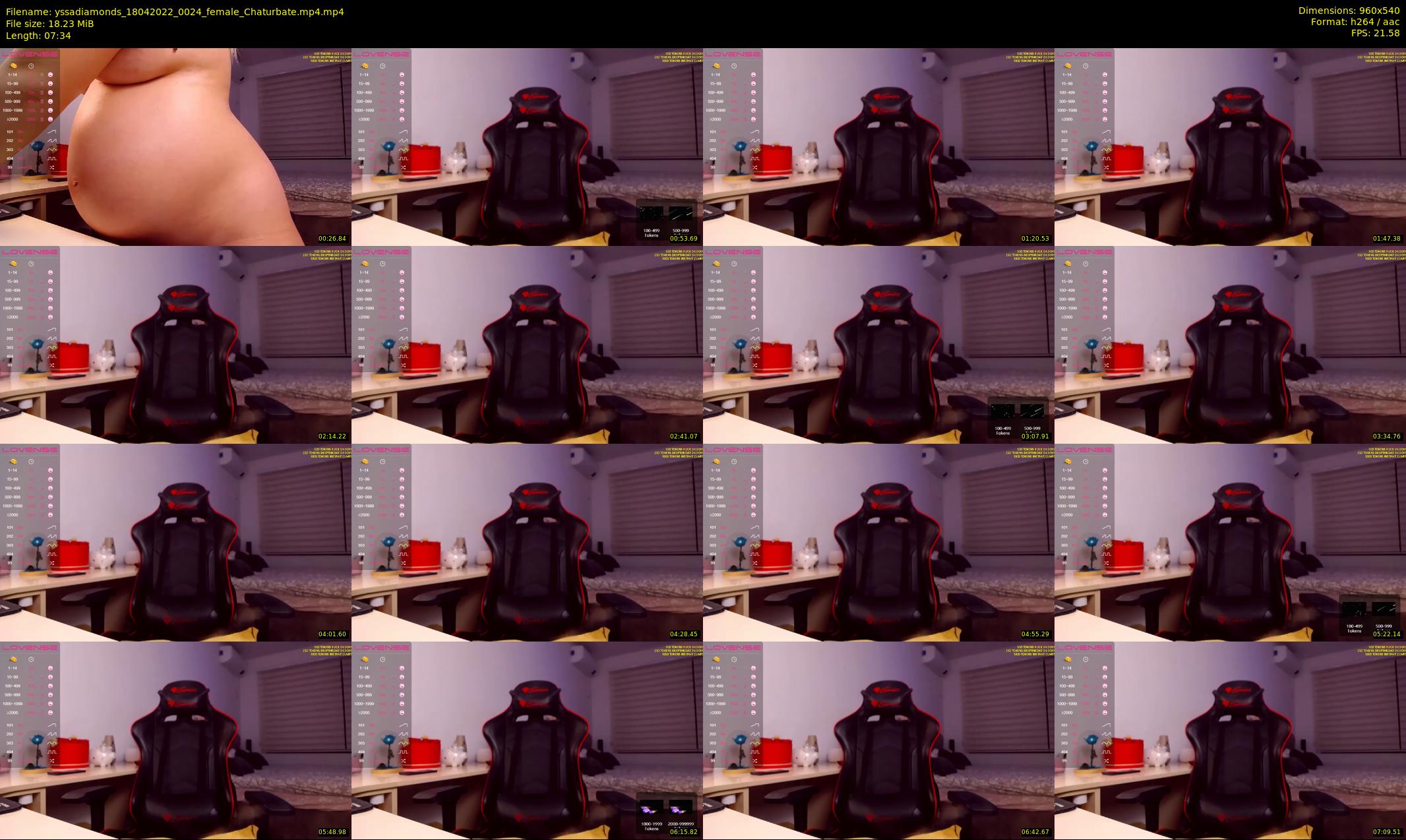 yssadiamonds — 8 minute Chaturbate female cam show recording, 480p, Apr 18, 2022