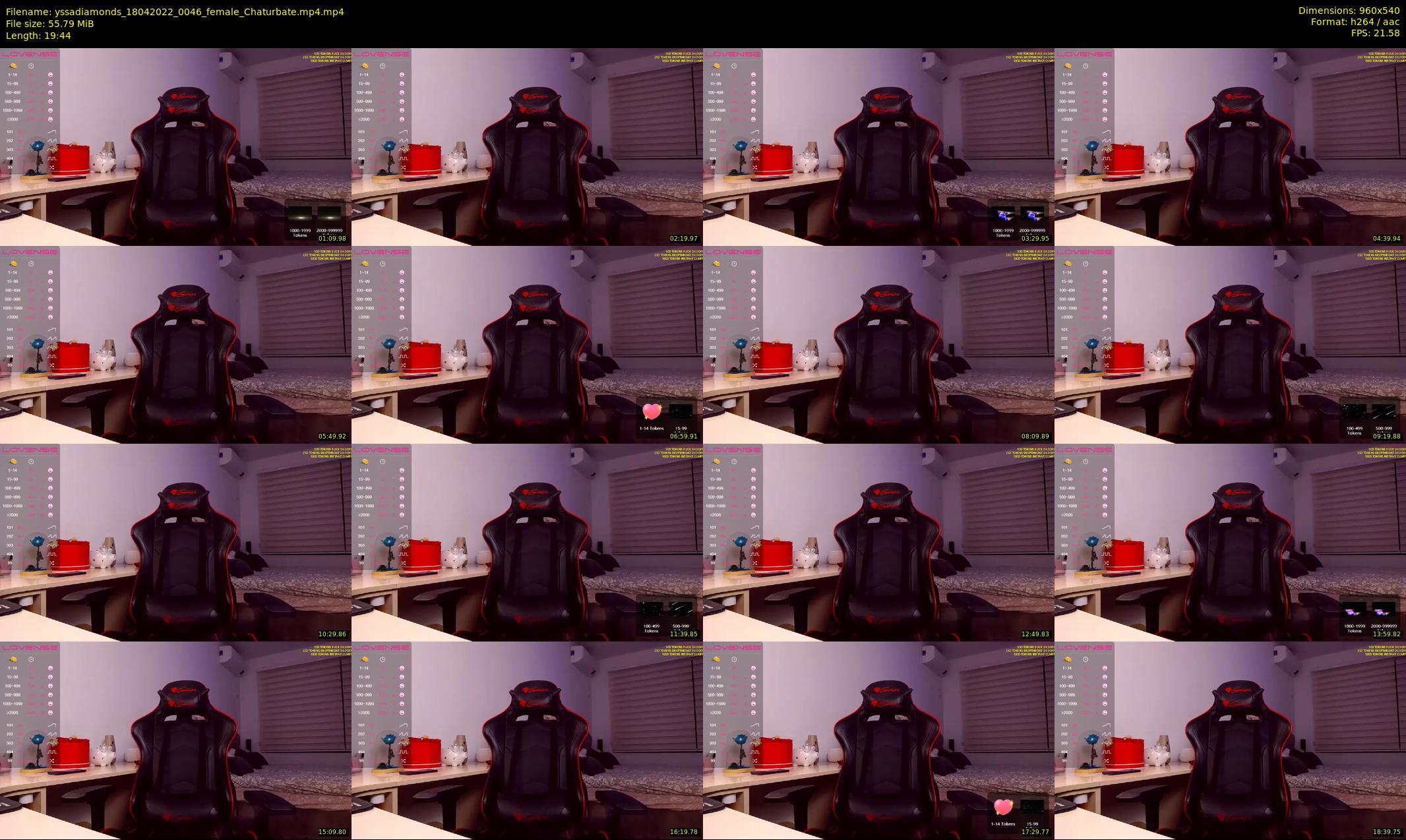 yssadiamonds — 20 minute Chaturbate female cam show recording, 480p, Apr 18, 2022