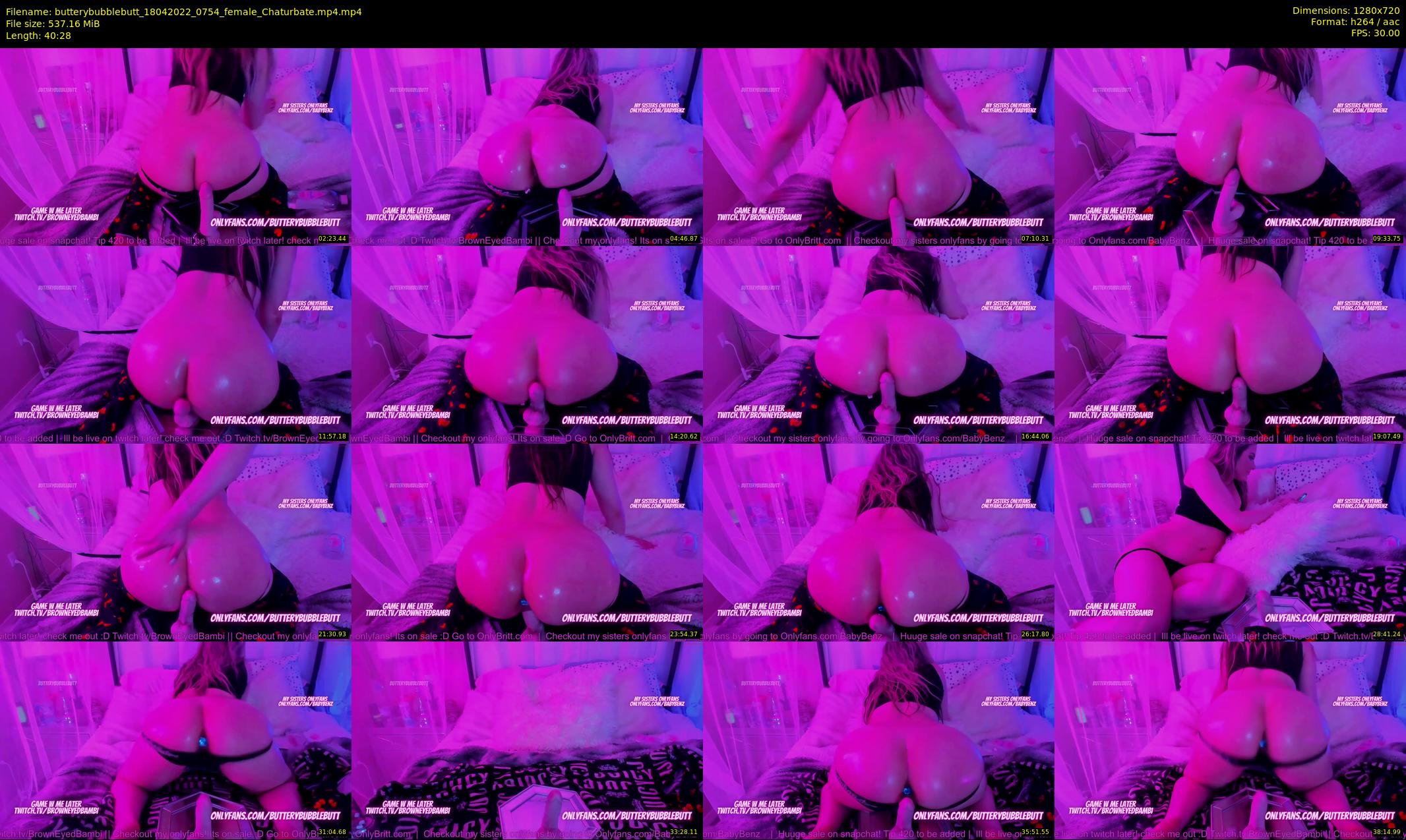 butterybubblebutt — 41 minute Chaturbate couple cam show recording, 720p, Apr 18, 2022