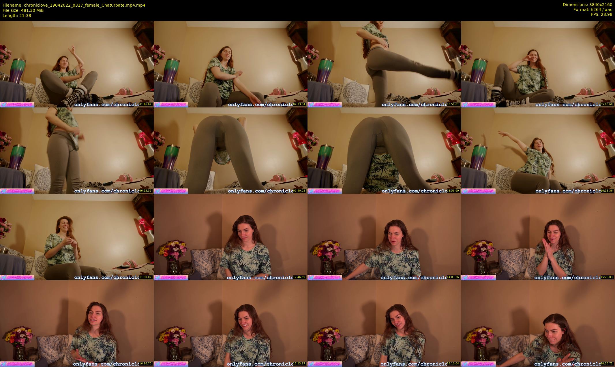 chroniclove — 22 minute Chaturbate female cam show recording, 4K, Apr 19, 2022