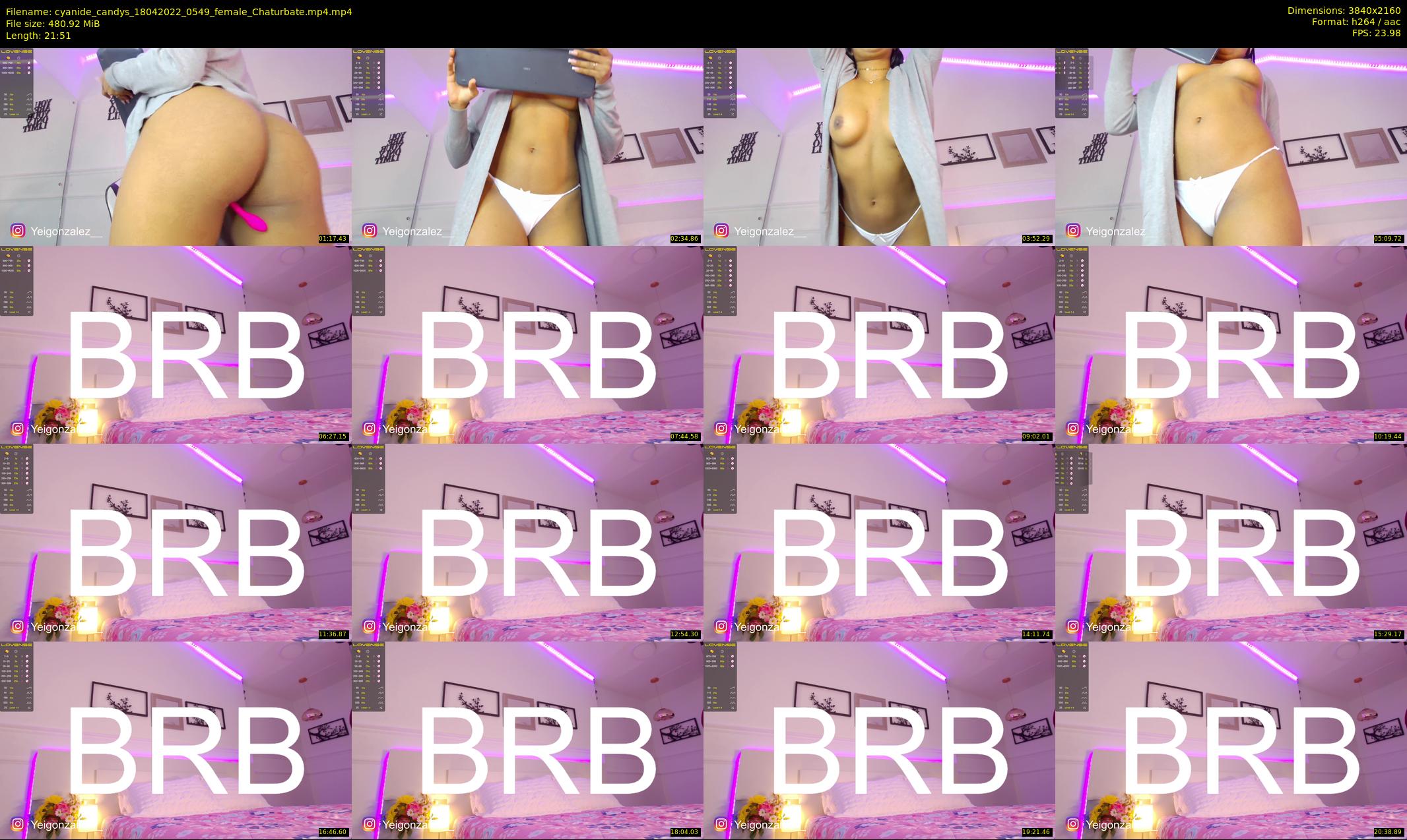 cyanide_candys — 22 minute Chaturbate female cam show recording, 4K, Apr 18, 2022