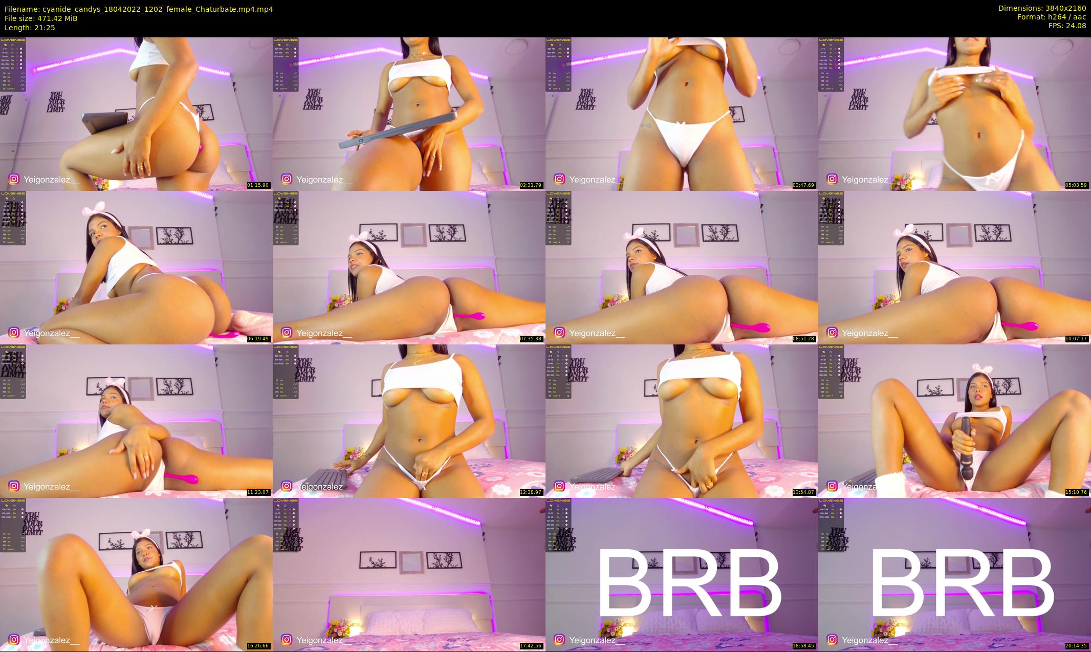 cyanide_candys — 22 minute Chaturbate female cam show recording, 4K, Apr 18, 2022