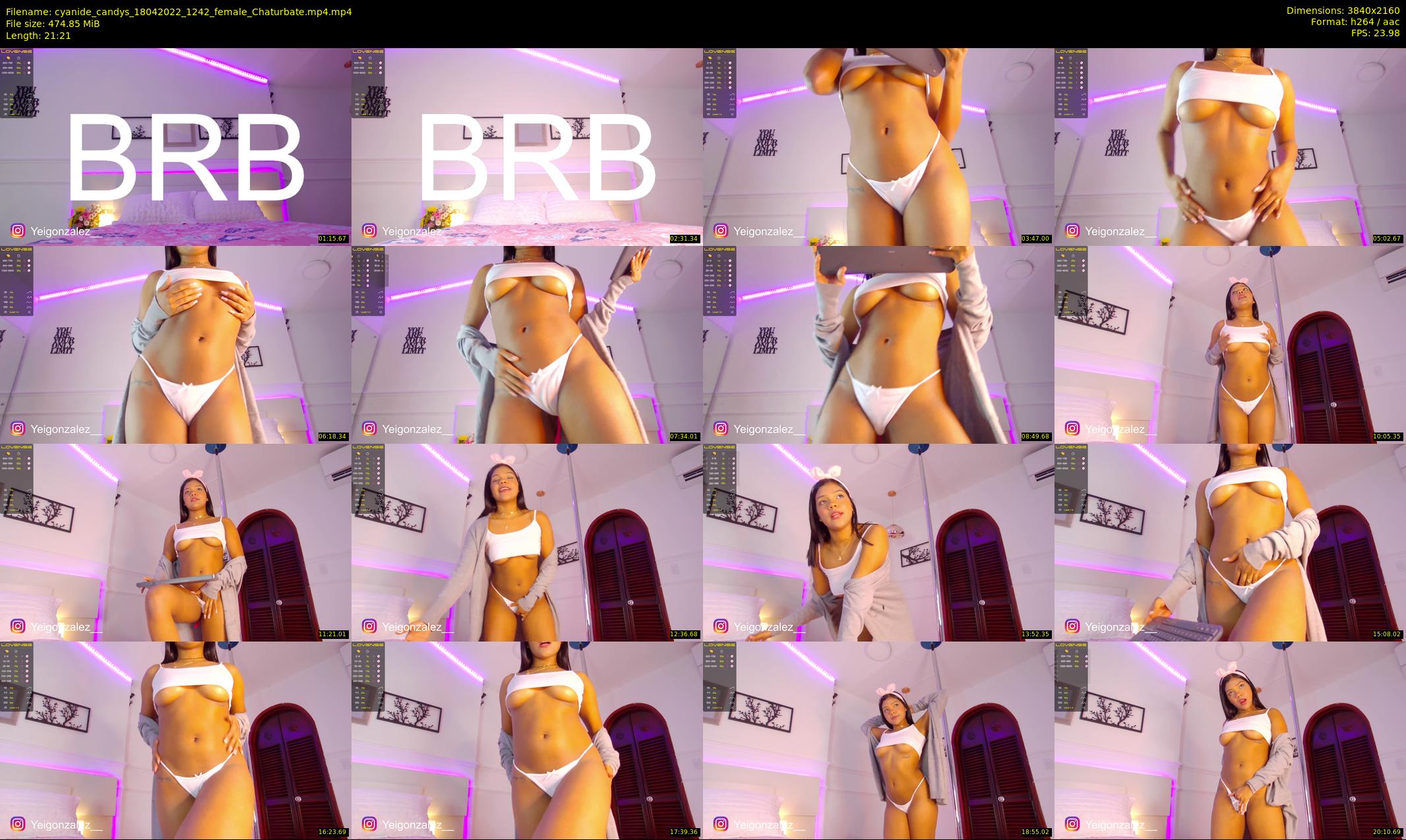 cyanide_candys — 22 minute Chaturbate female cam show recording, 4K, Apr 18, 2022