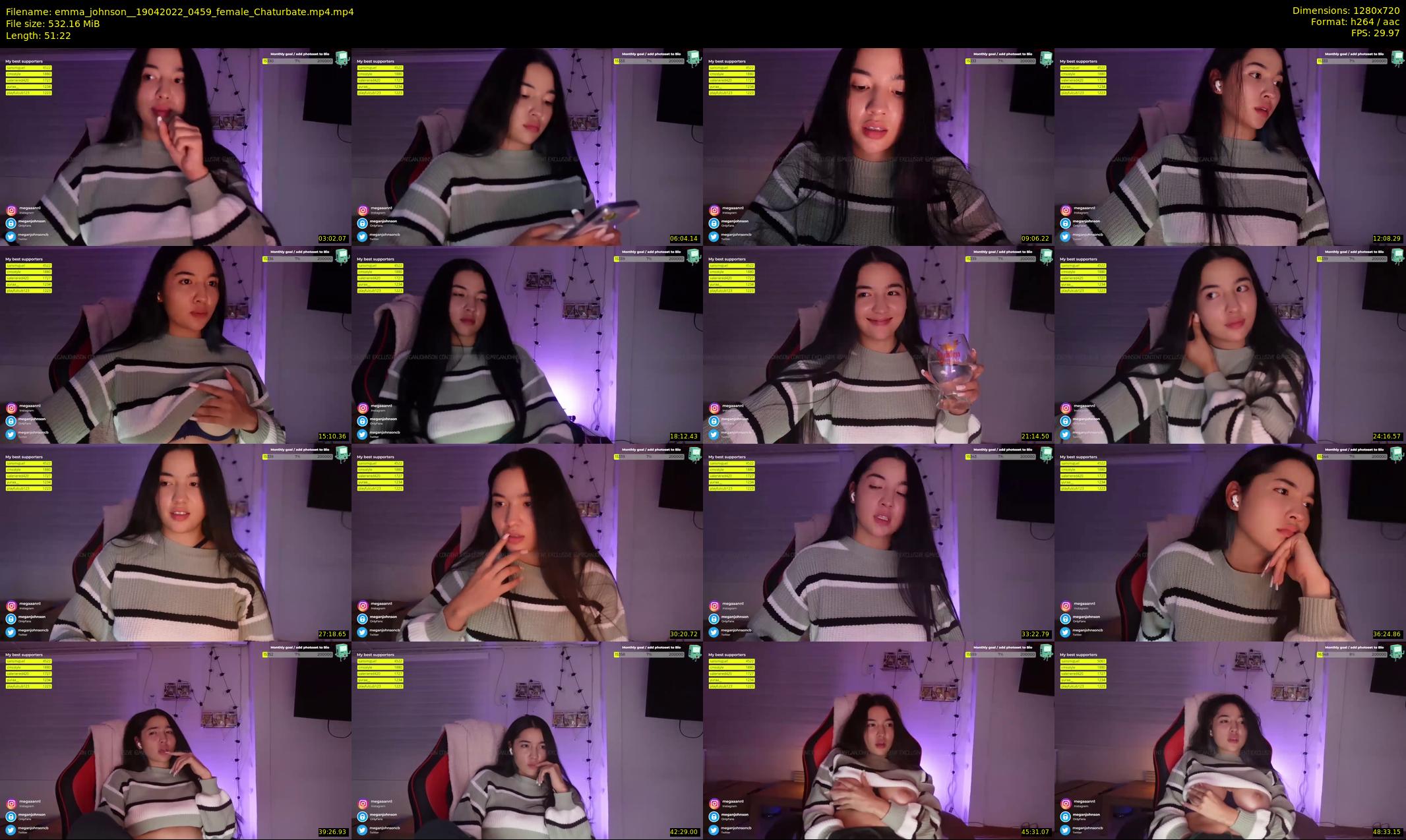 emma_johnson_ — 52 minute Chaturbate female cam show recording, 720p, Apr 19, 2022