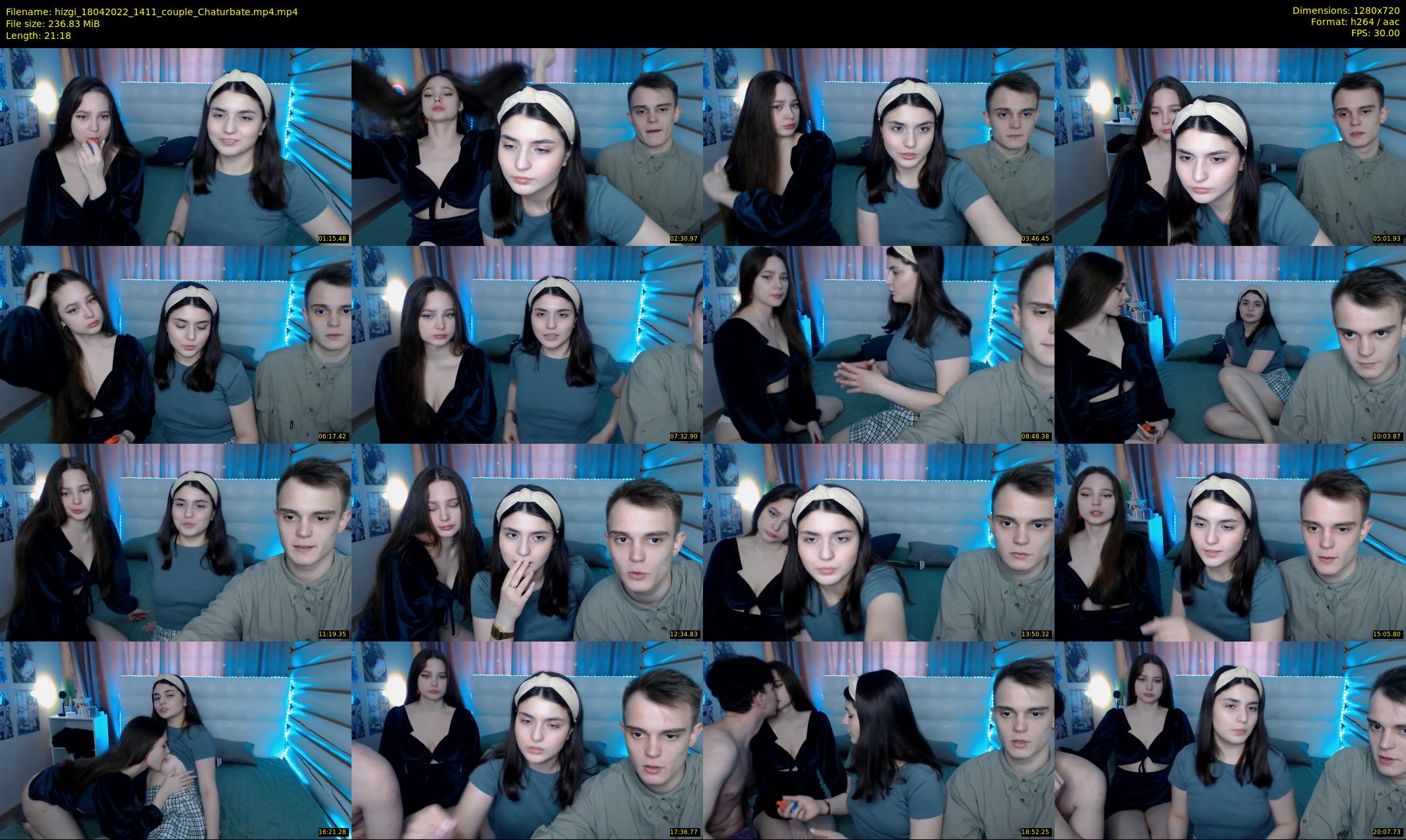 hizgi — 22 minute Chaturbate couple cam show recording, 720p, Apr 18, 2022