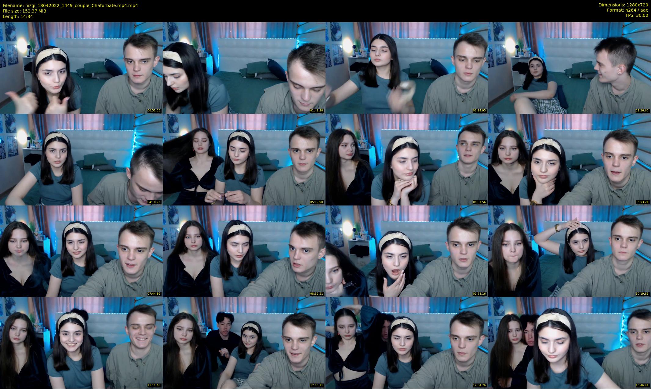 hizgi — 15 minute Chaturbate couple cam show recording, 720p, Apr 18, 2022
