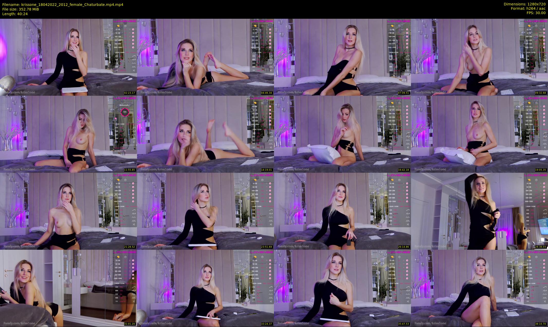 krissone — 41 minute Chaturbate female cam show recording, 720p, Apr 18, 2022