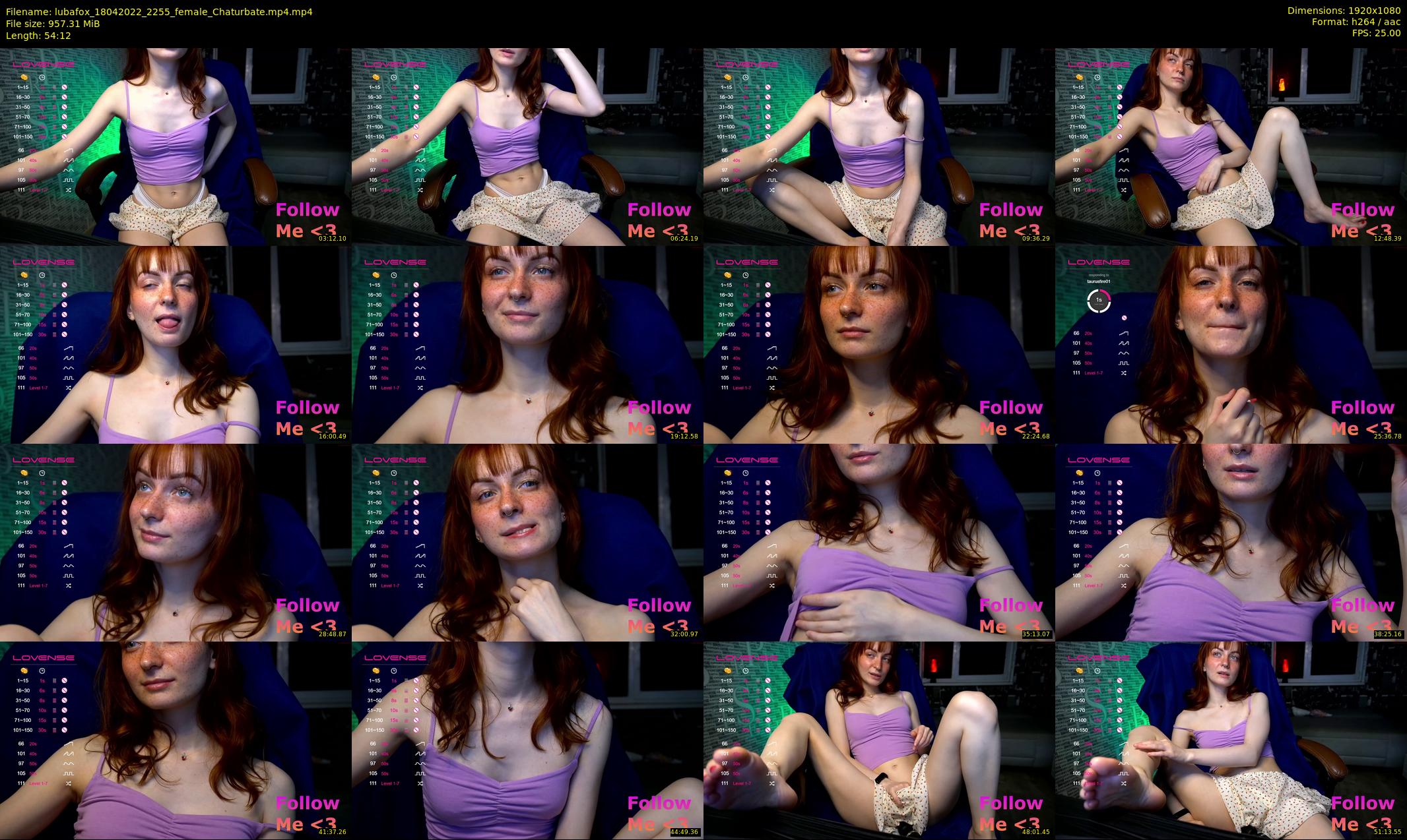 lubafox — 55 minute Chaturbate female cam show recording, 1080p, Apr 18, 2022
