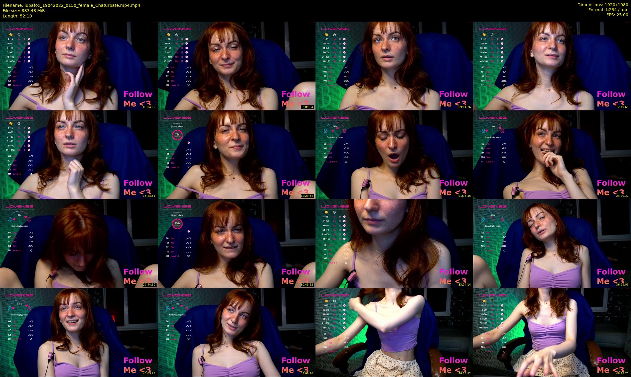 lubafox — 53 minute Chaturbate female cam show recording, 1080p, Apr 19, 2022