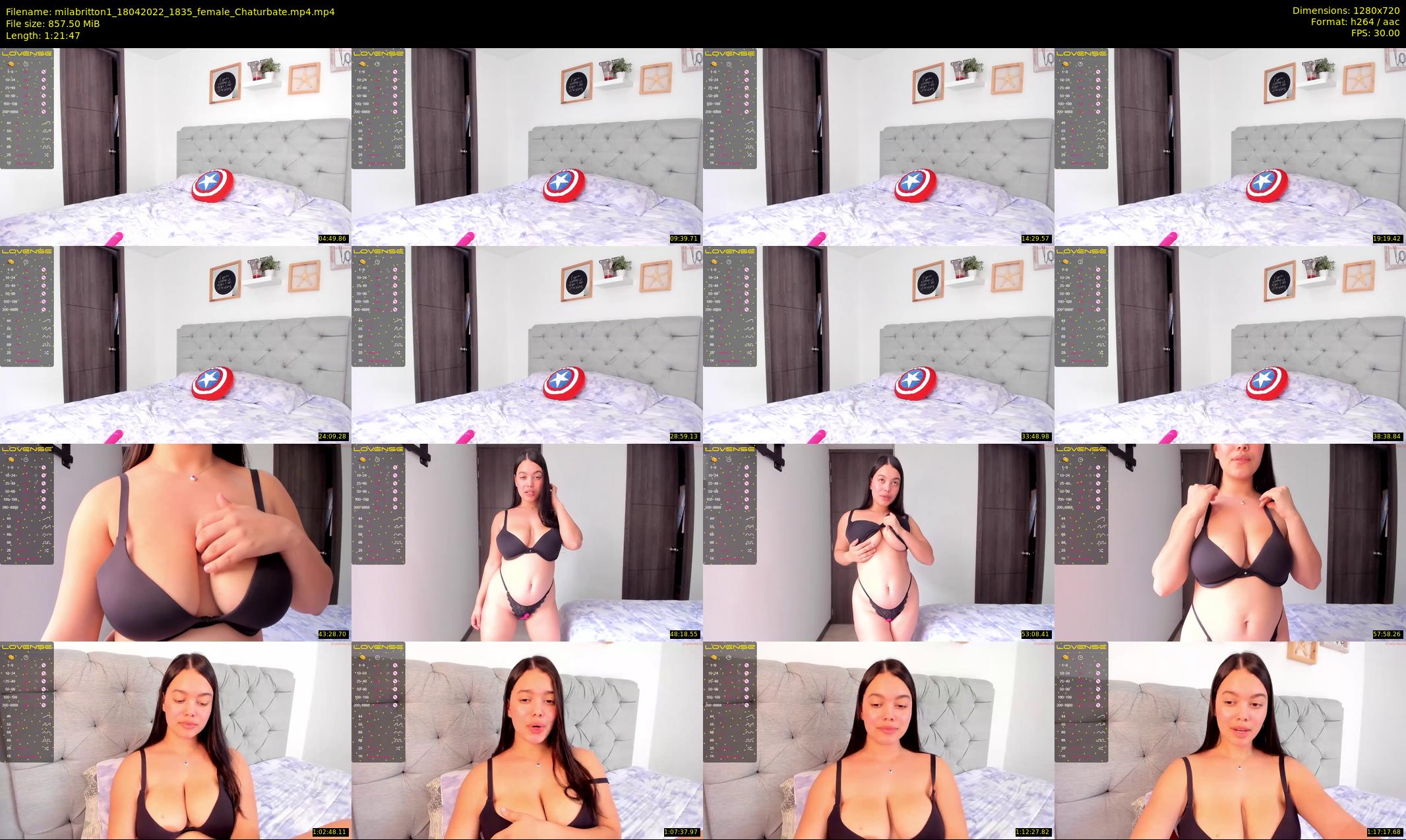 milabritton1 — 82 minute Chaturbate female cam show recording, 720p, Apr 18, 2022