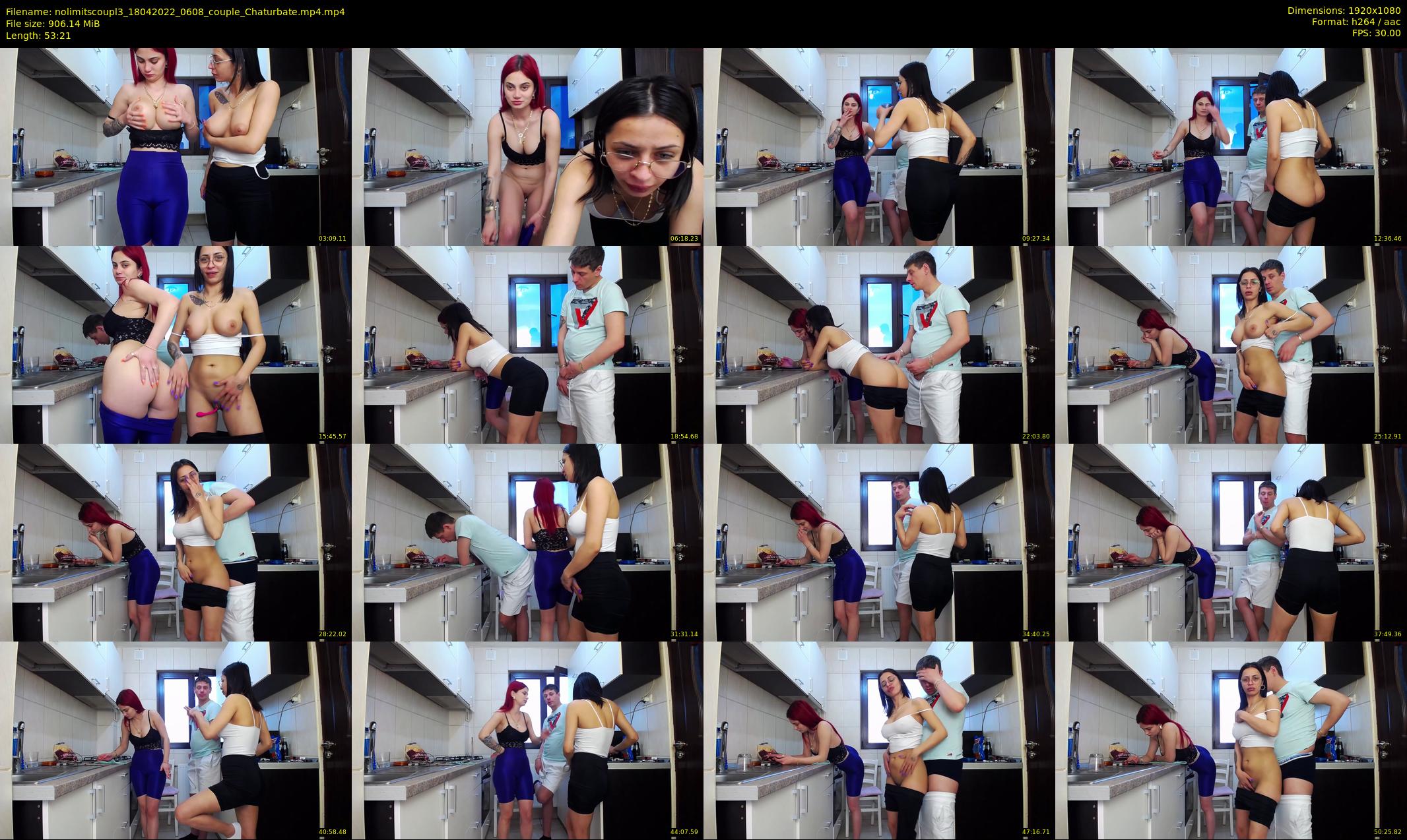 nolimitscoupl3 — 54 minute Chaturbate couple cam show recording, 1080p, Apr 18, 2022