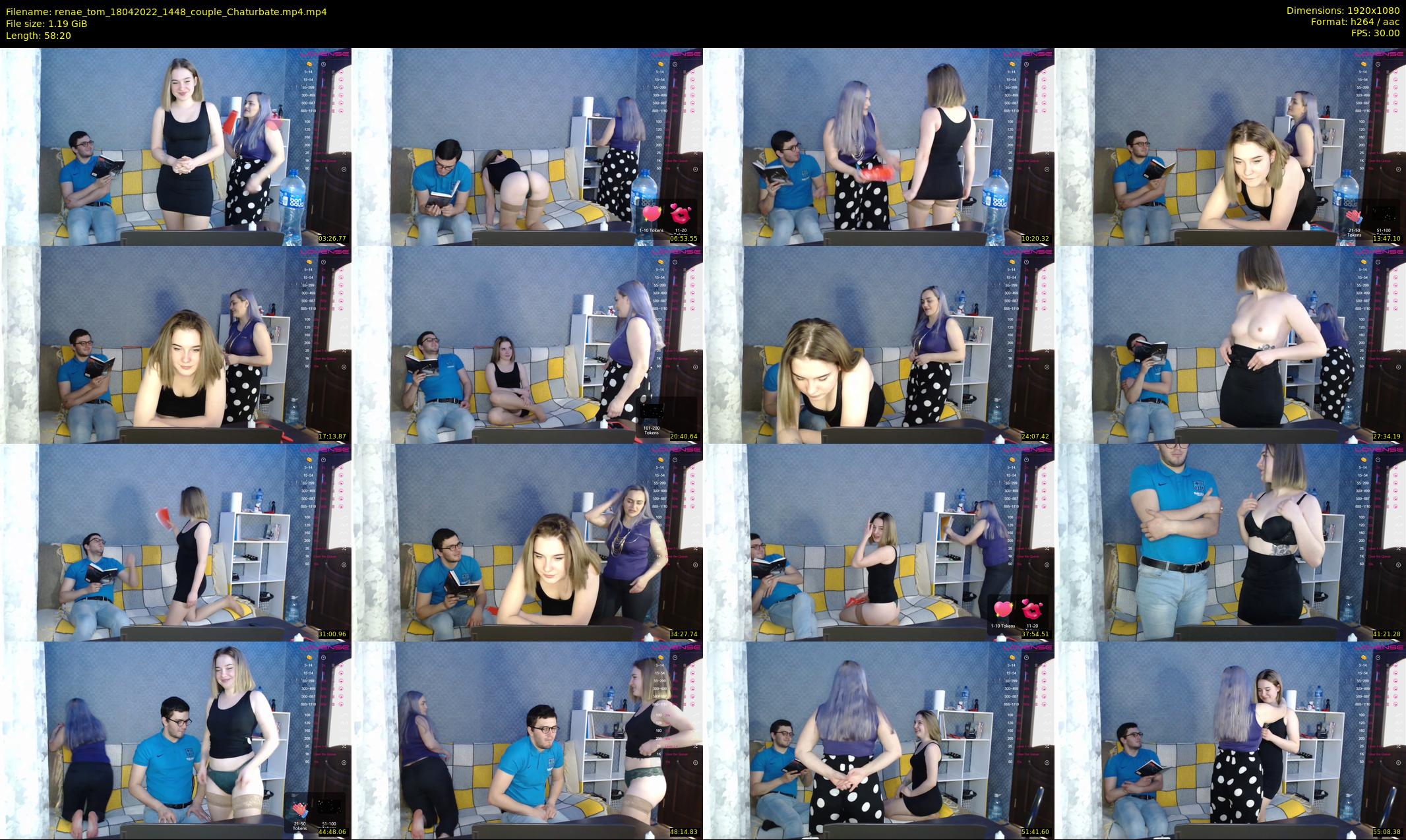 renae_tom — 59 minute Chaturbate couple cam show recording, 1080p, Apr 18, 2022