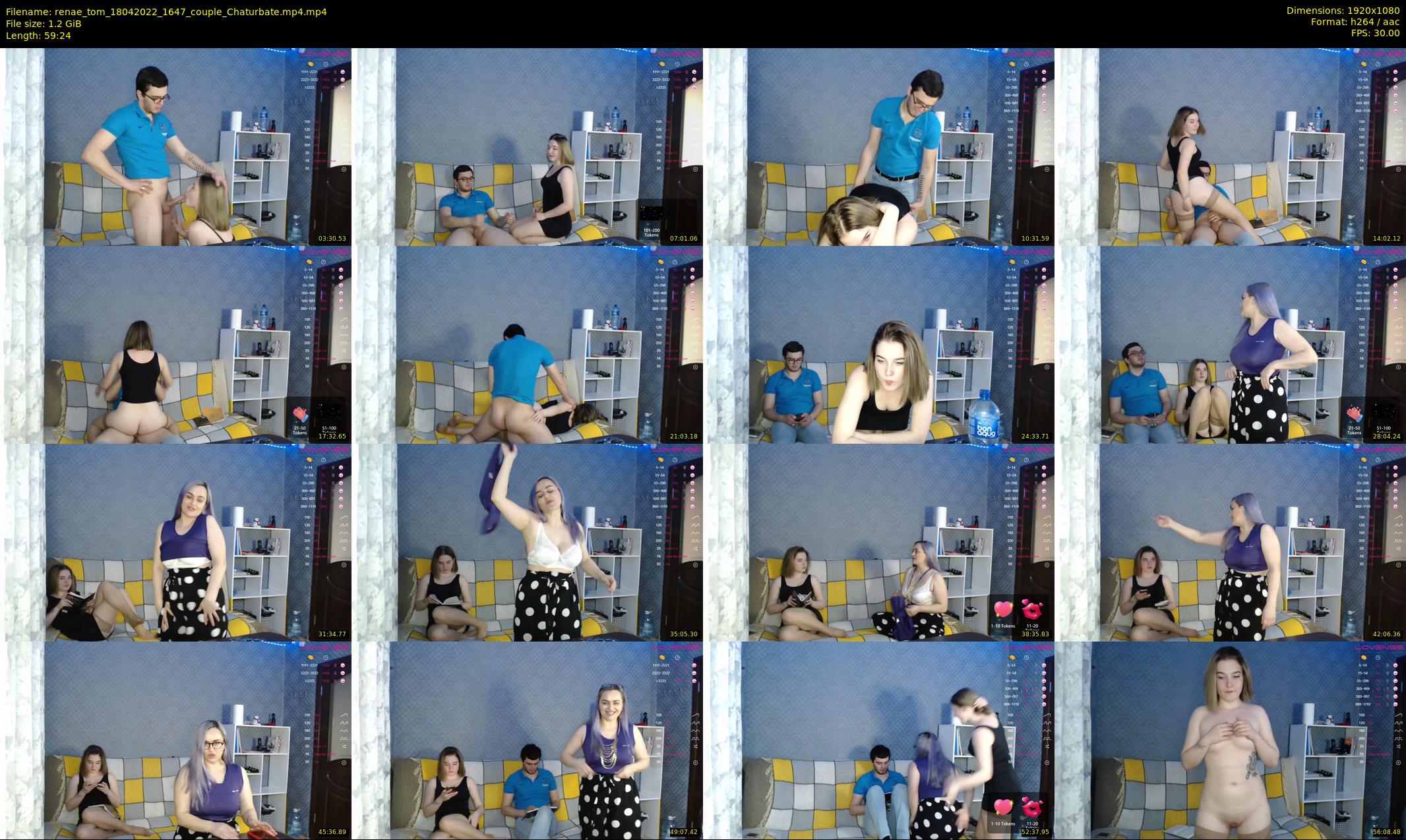 renae_tom — 60 minute Chaturbate couple cam show recording, 1080p, Apr 18, 2022