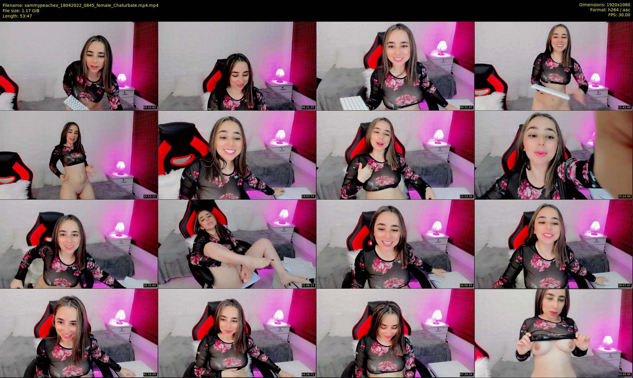 sammypeachex — 54 minute Chaturbate female cam show recording, 1080p, Apr 18, 2022