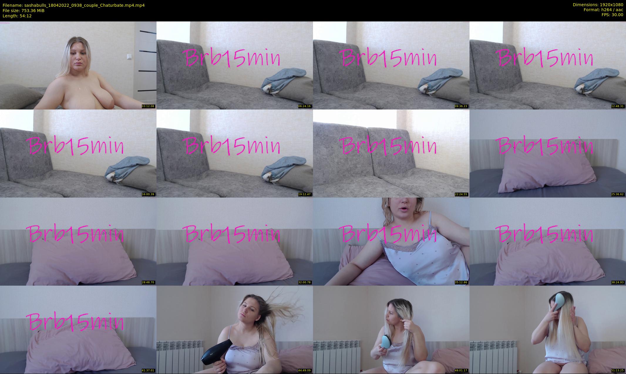 sashabulls — 55 minute Chaturbate couple cam show recording, 1080p, Apr 18, 2022