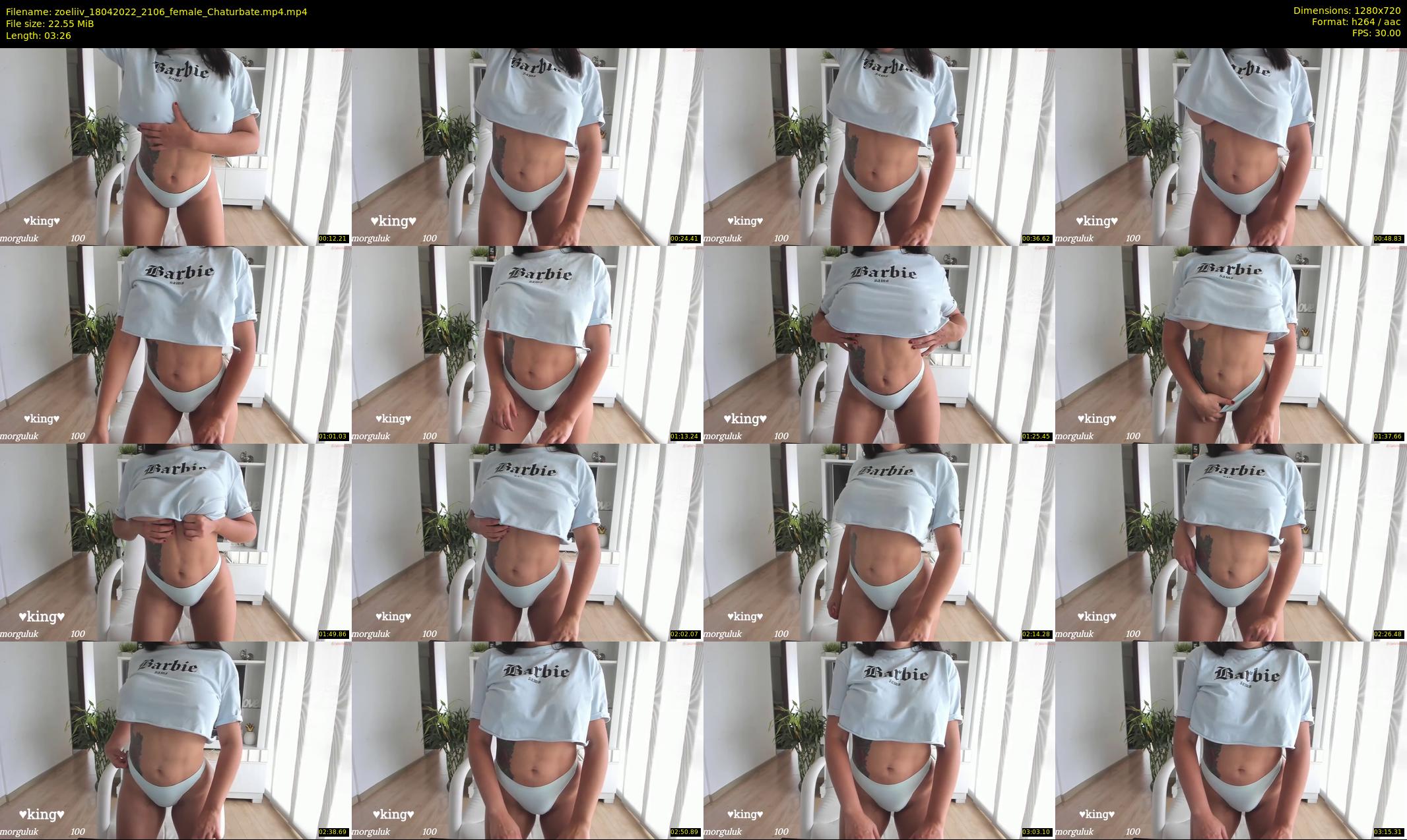 zoeliiv — 4 minute Chaturbate female cam show recording, 720p, Apr 18, 2022