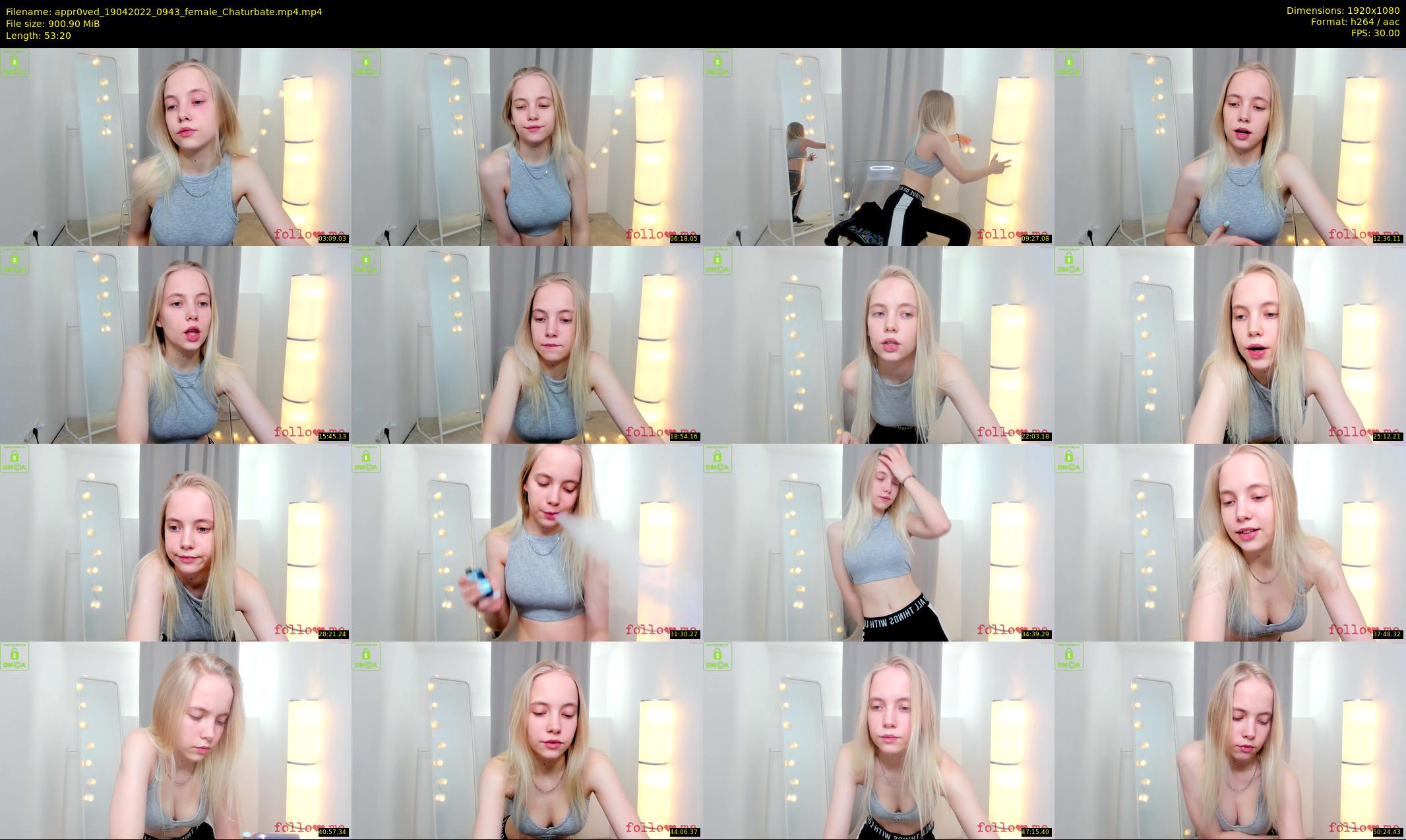 appr0ved — 54 minute Chaturbate female cam show recording, 1080p, Apr 19, 2022