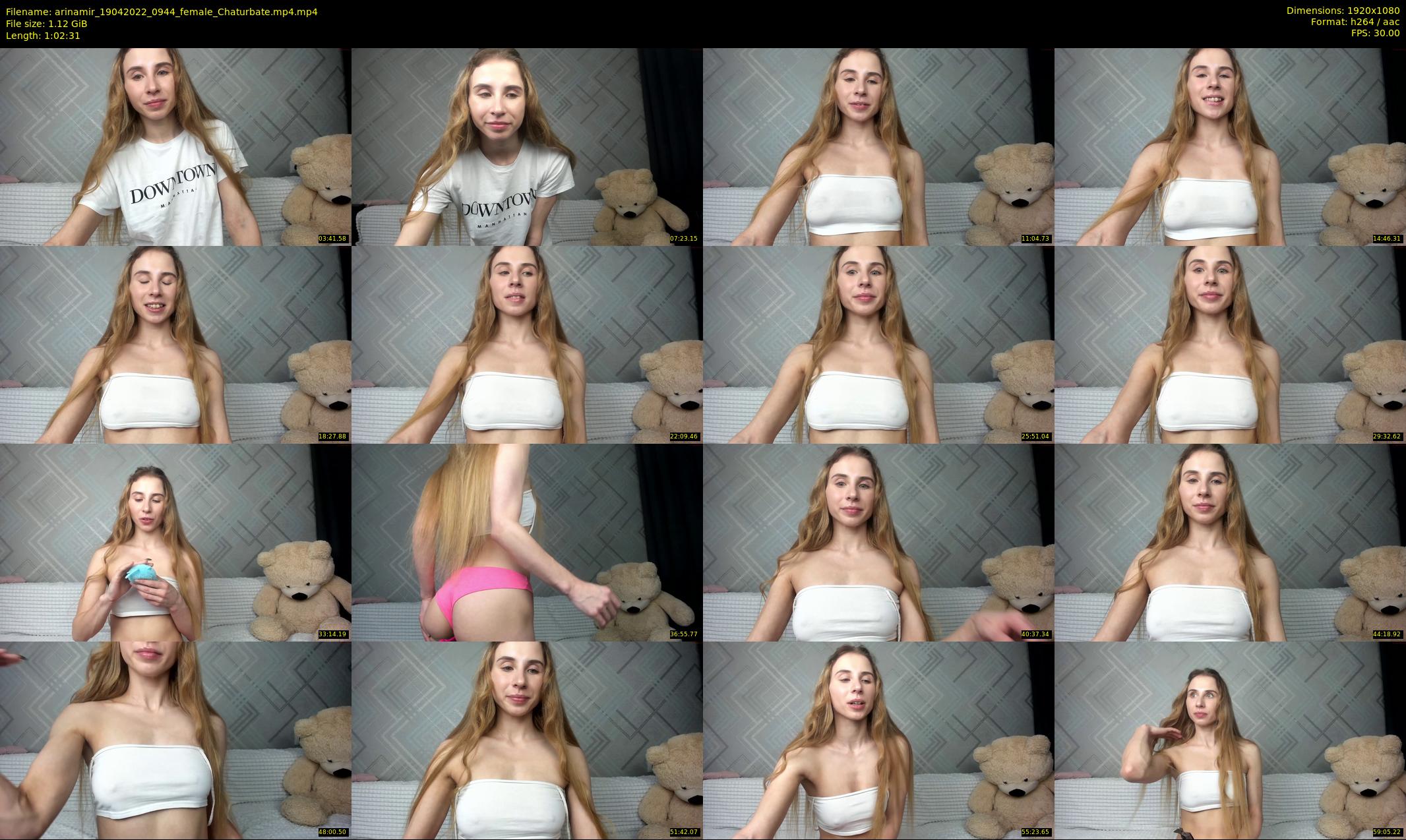 arinamir — 63 minute Chaturbate female cam show recording, 1080p, Apr 19, 2022