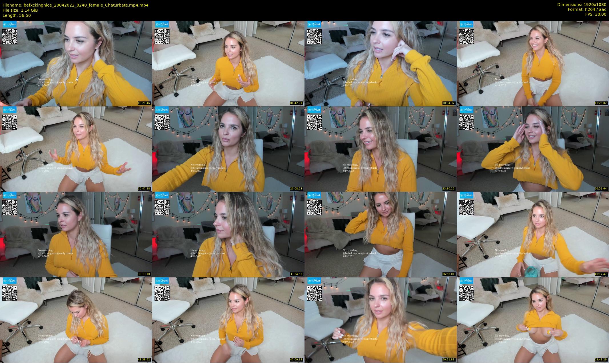 befxckingnice — 57 minute Chaturbate female cam show recording, 1080p, Apr 20, 2022