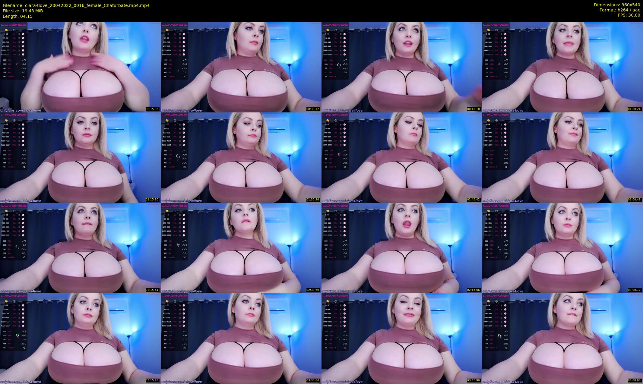 clara4love — 5 minute Chaturbate female cam show recording, 480p, Apr 20, 2022