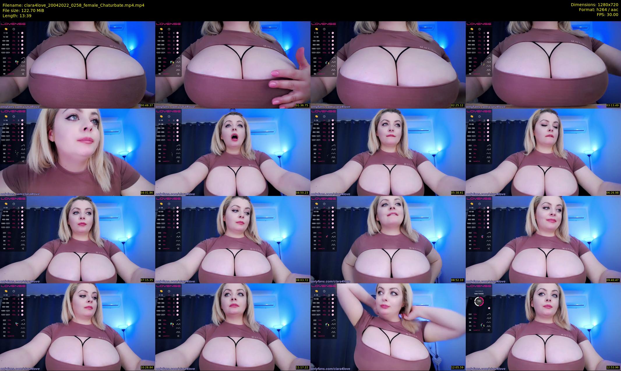 clara4love — 14 minute Chaturbate female cam show recording, 720p, Apr 20, 2022
